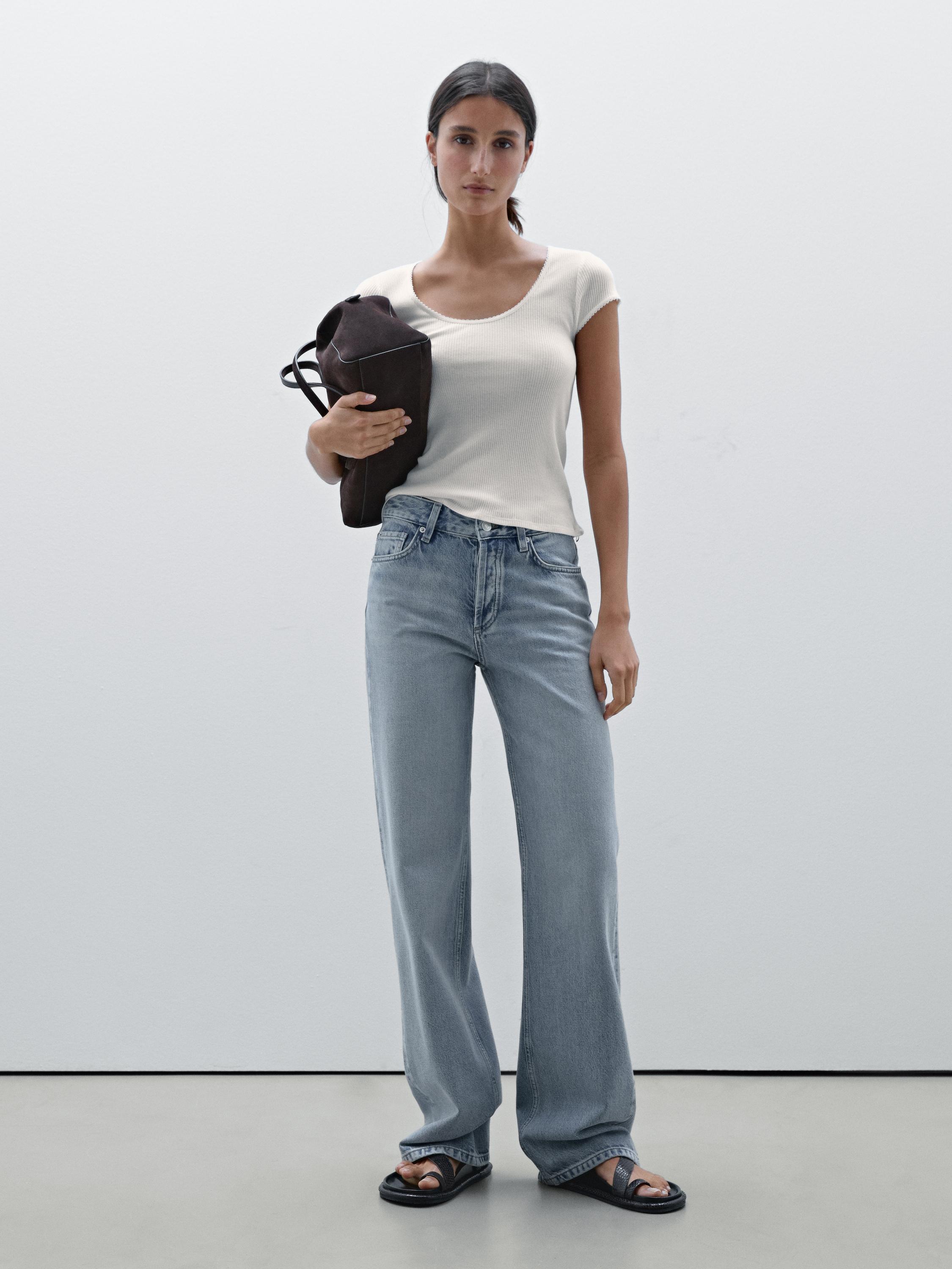 T-shirt à dentelle en coton