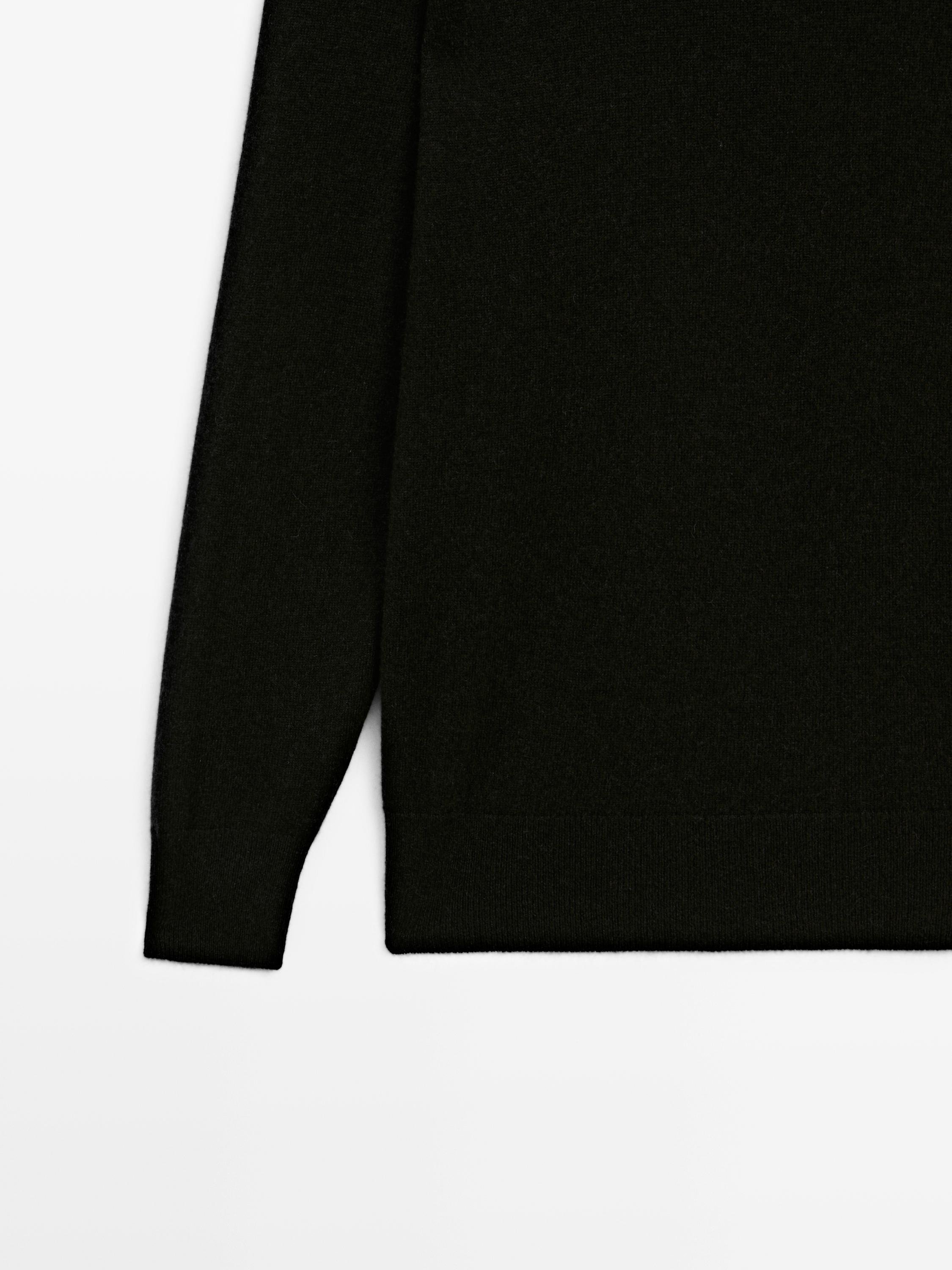 Pull à col roulé en maille 100 % cachemire