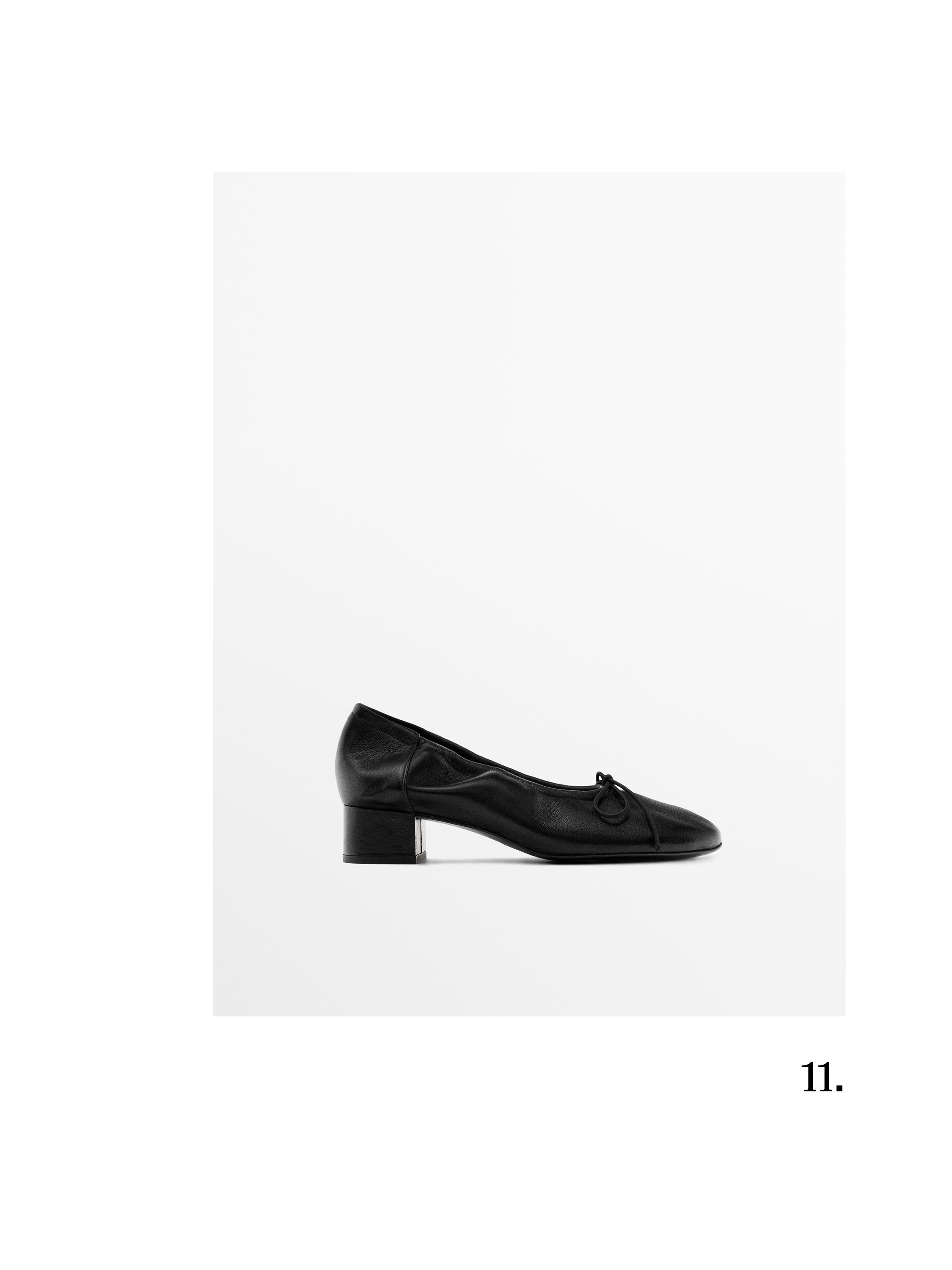 High-heel ballerinas — BLACK