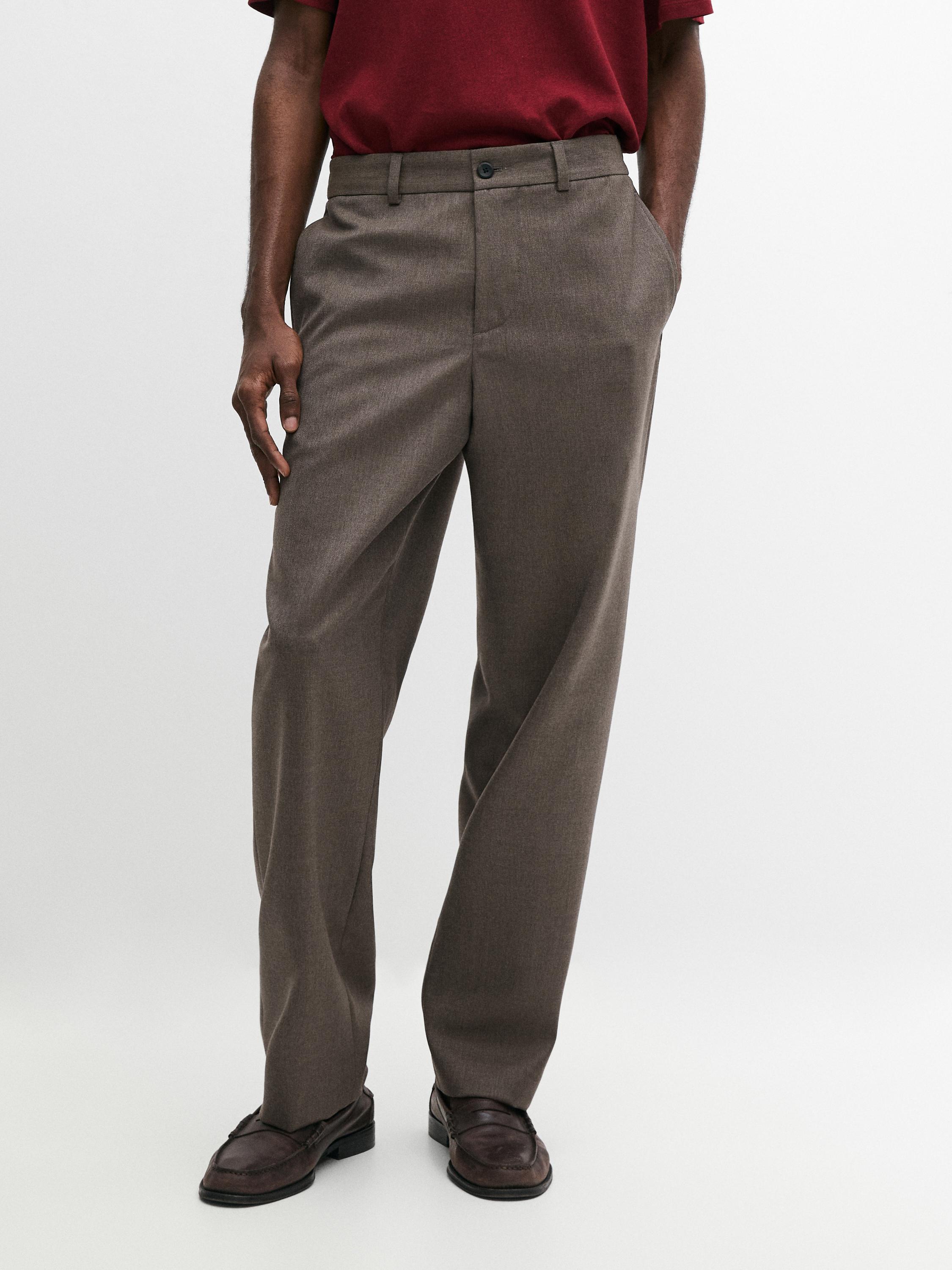 Cool wool blend trousers — MEDIUM ECRU