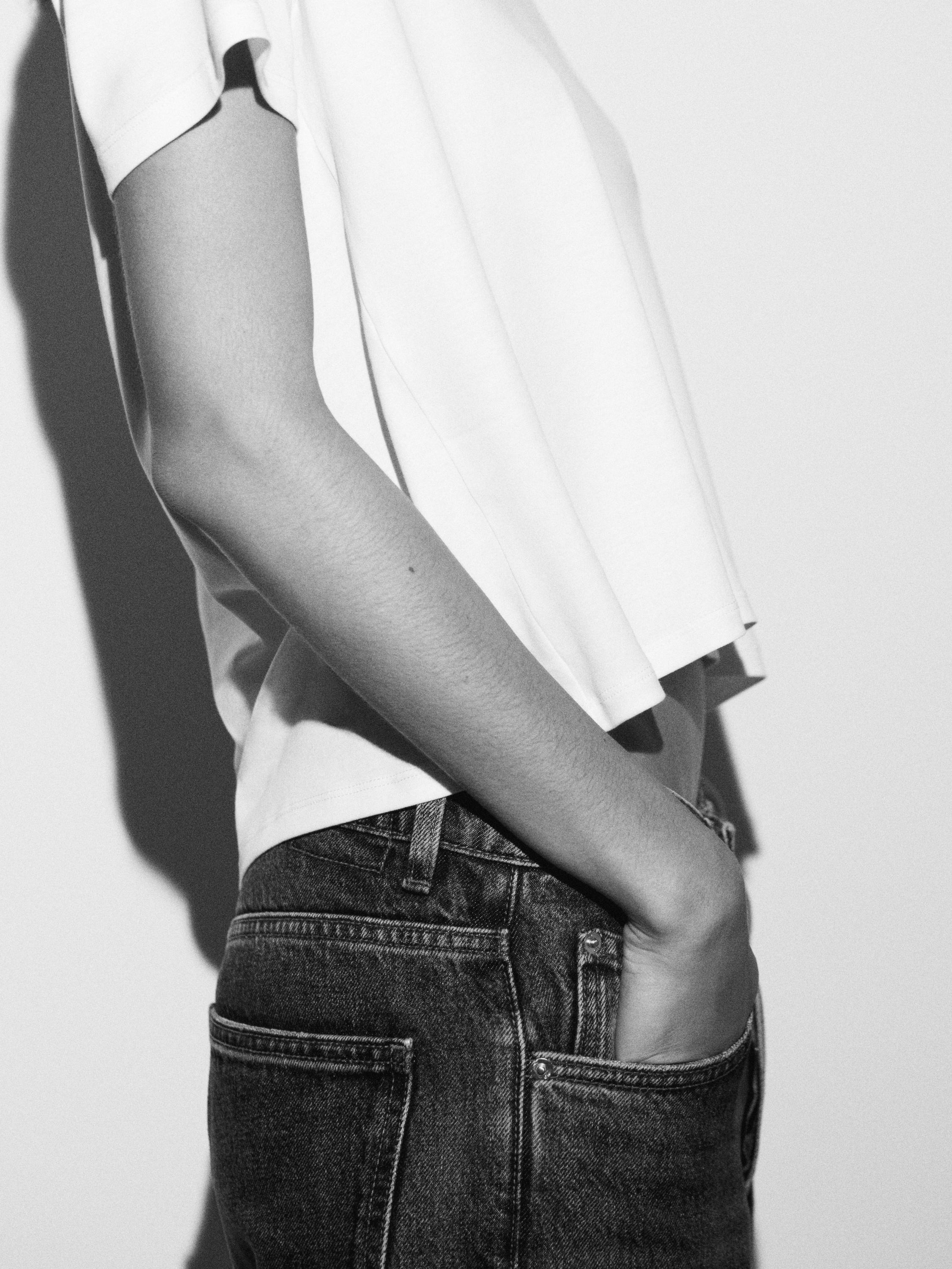Short sleeve interlock T-shirt — Off white