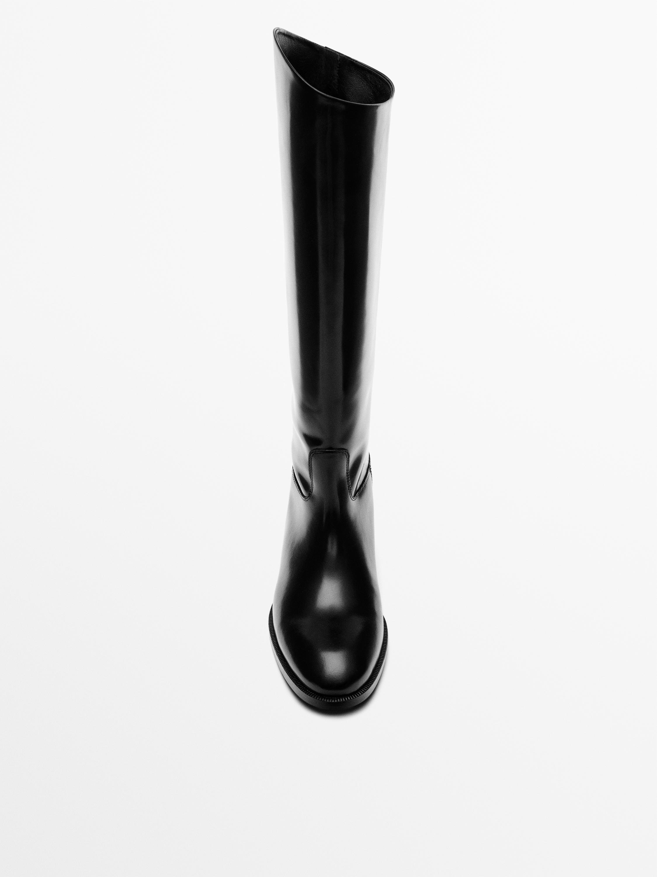 Leather riding boots - Made in Spain — BLACK