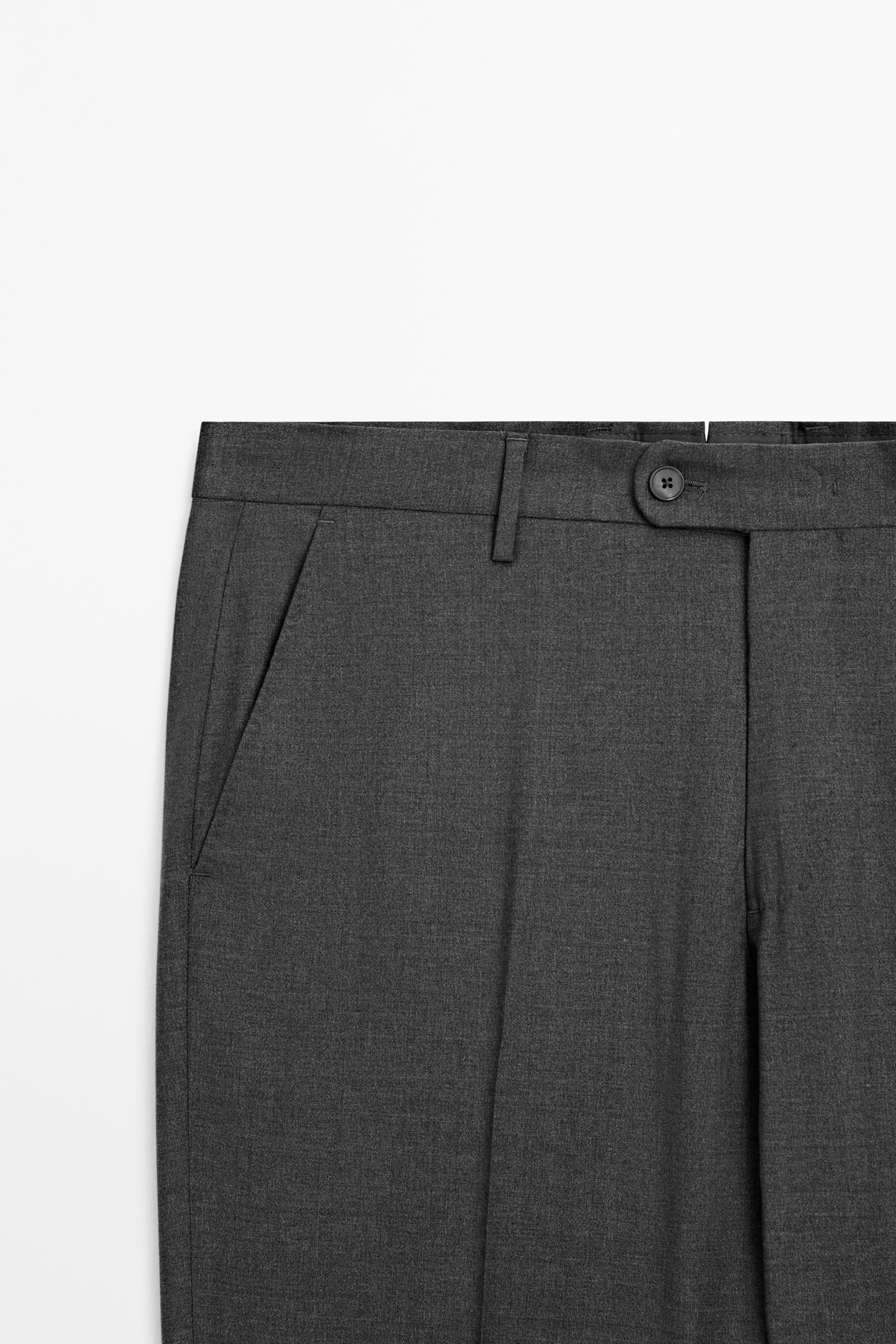 Cold wool suit trousers — GREY