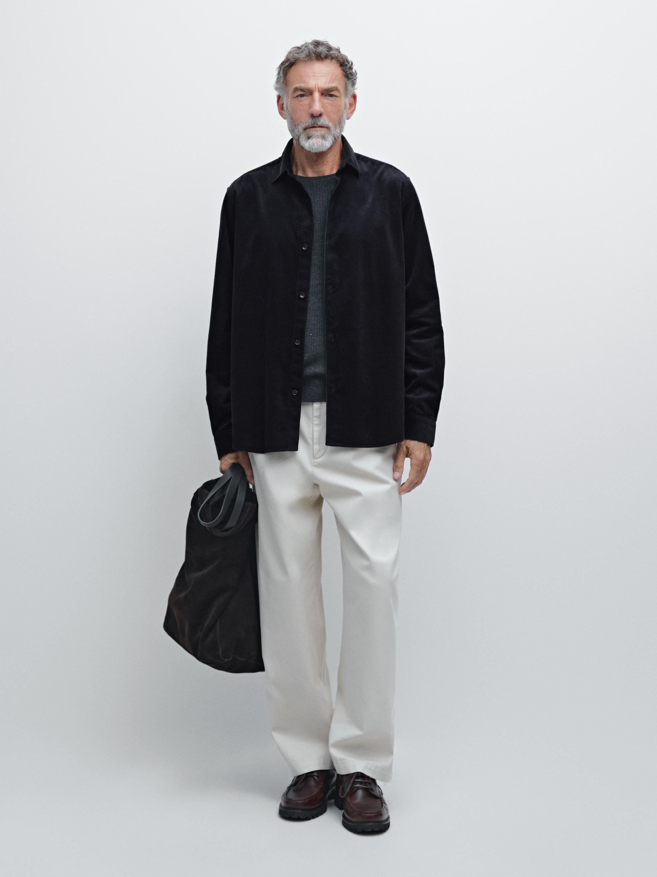 Regular fit corduroy overshirt