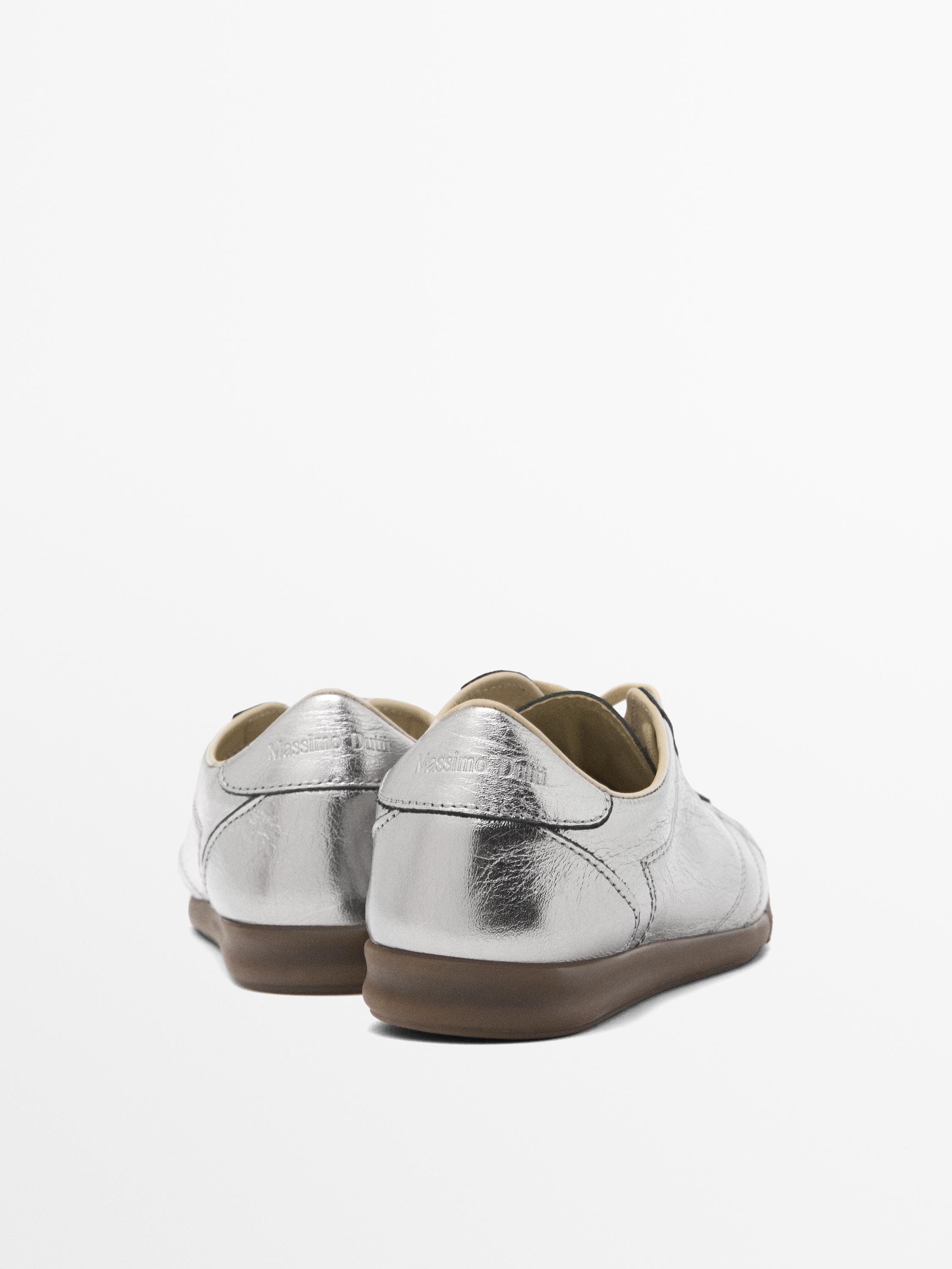 ☆日本未入荷*Massimo Dutti*本革メタリックスニーカー/SILVER☆ Metallic trainers · Silver · Shoes | Massimo Dutti
