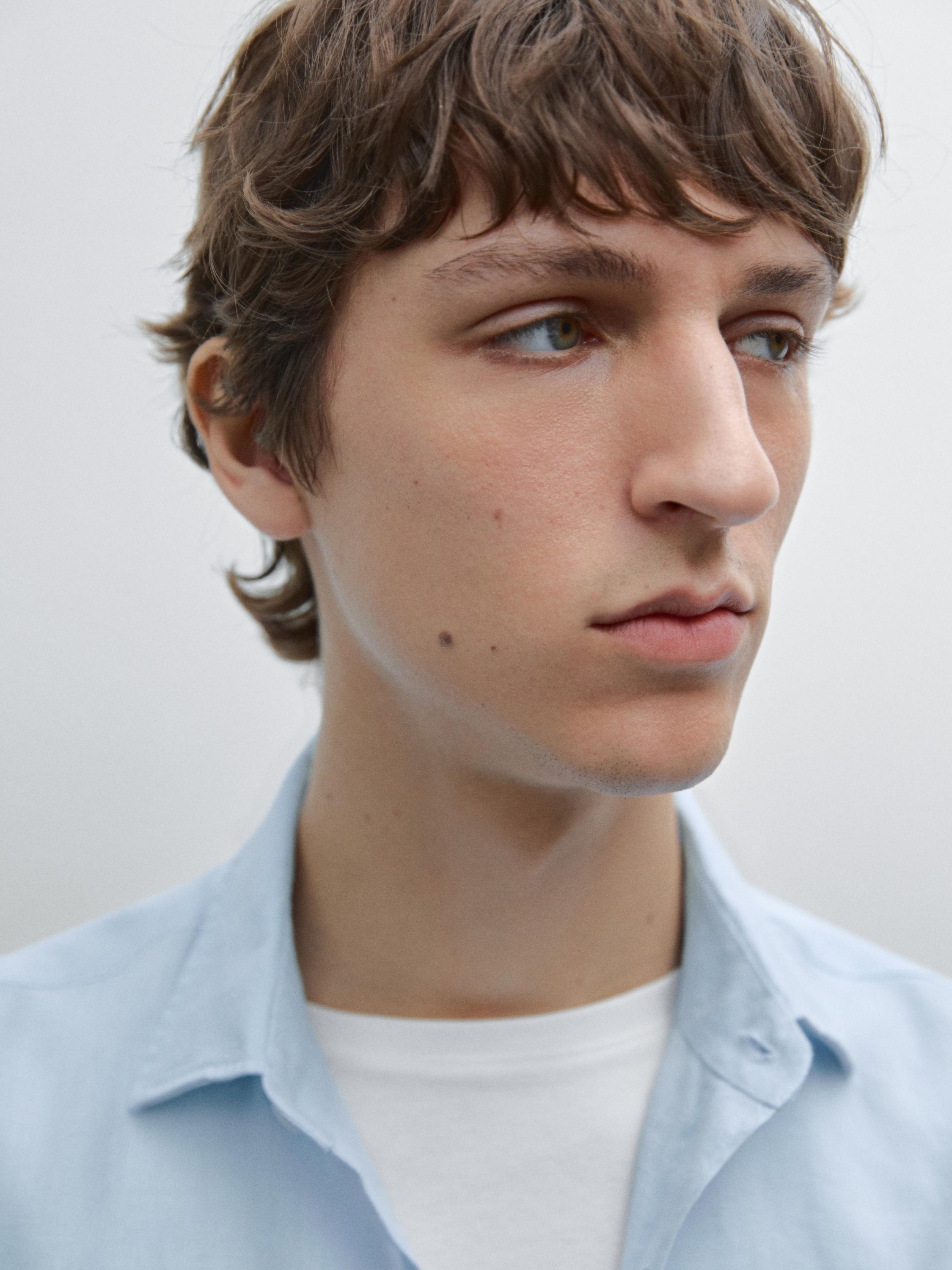 Regular fit 100% linen shirt