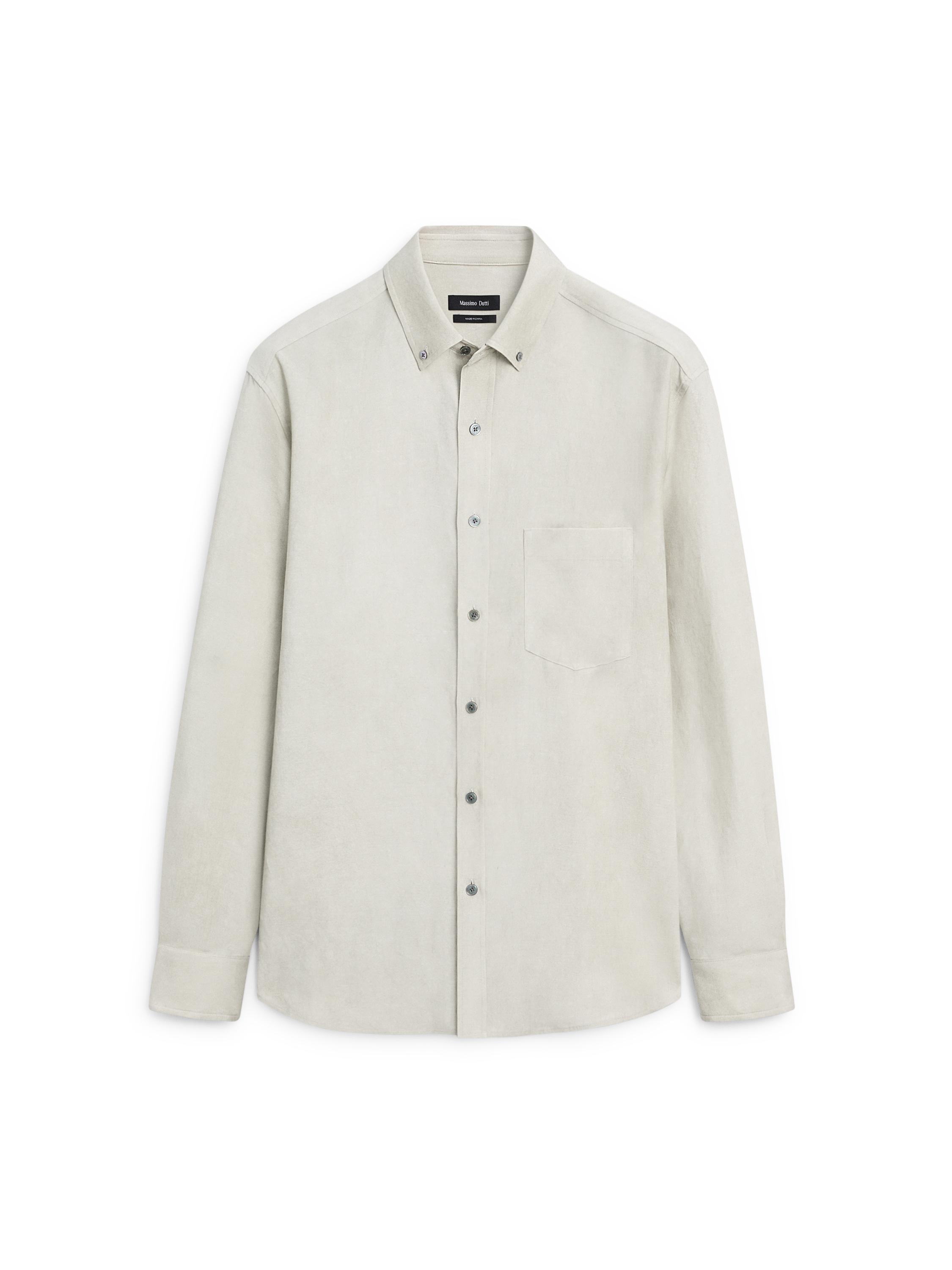 Flowing shirt with pocket — EMERALD