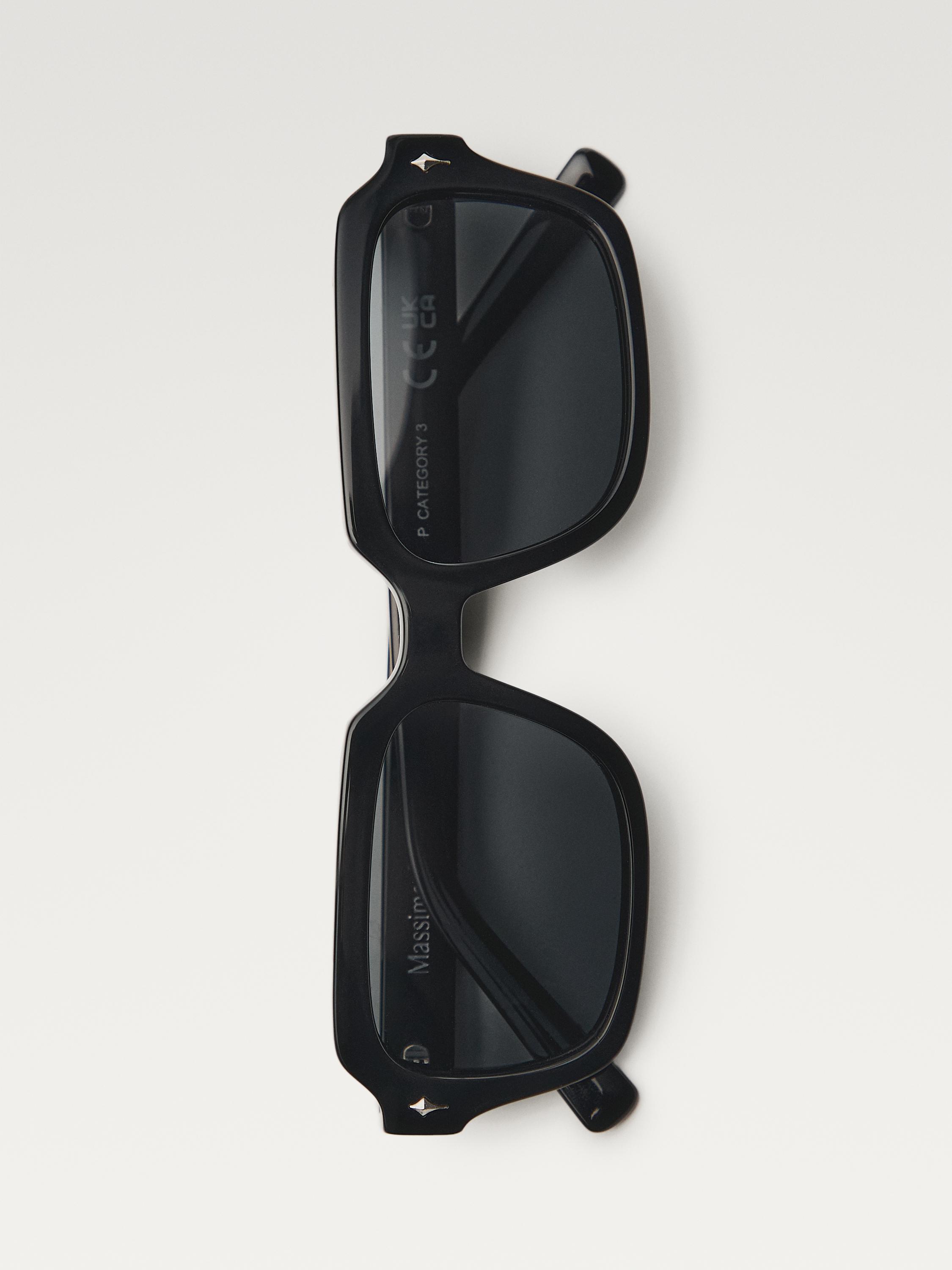 Rectangular sunglasses — BLACK