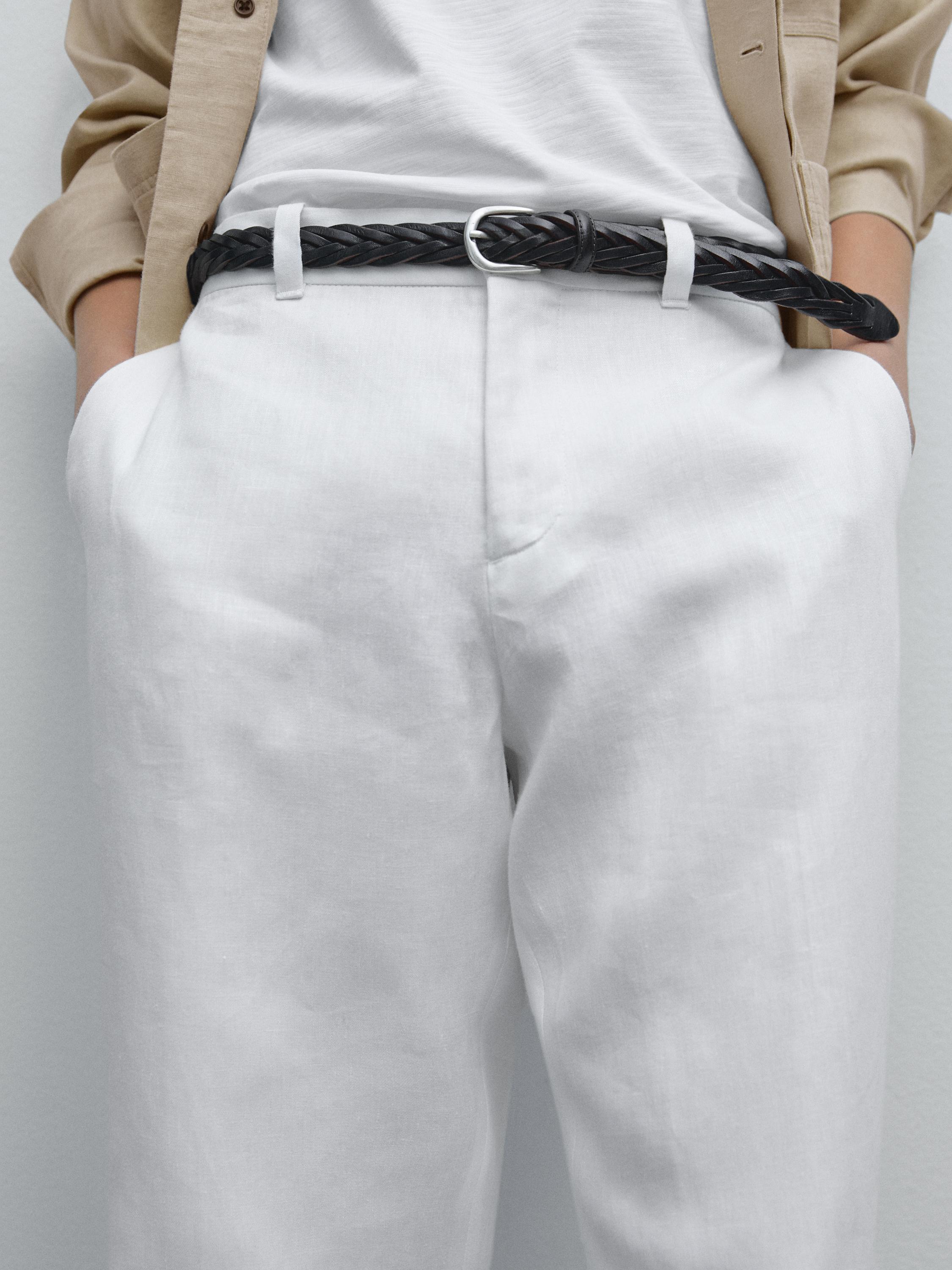 Lightweight 100% linen trousers