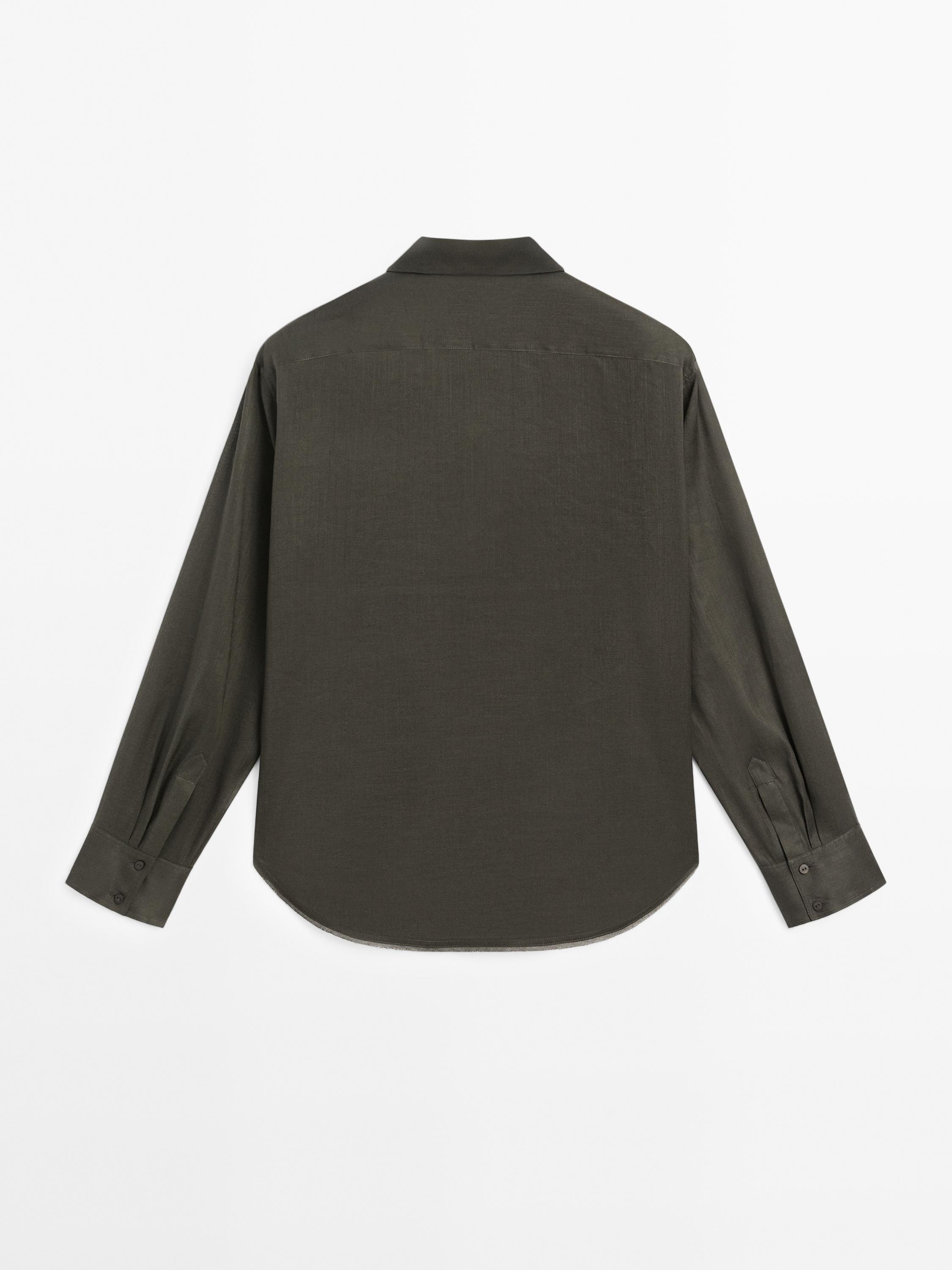 Flowing ramie blend shirt