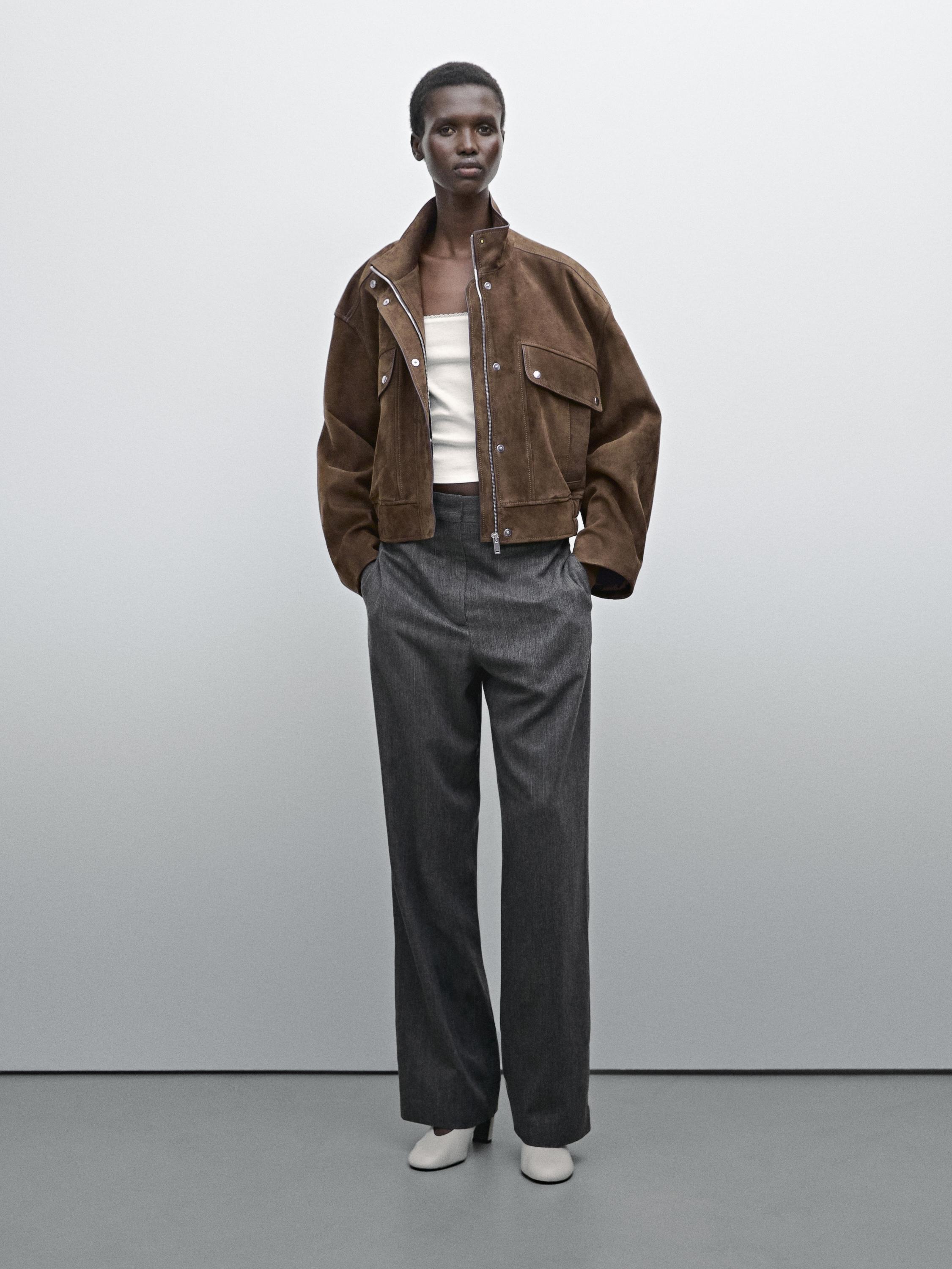 Cazadora nobuc piel ante