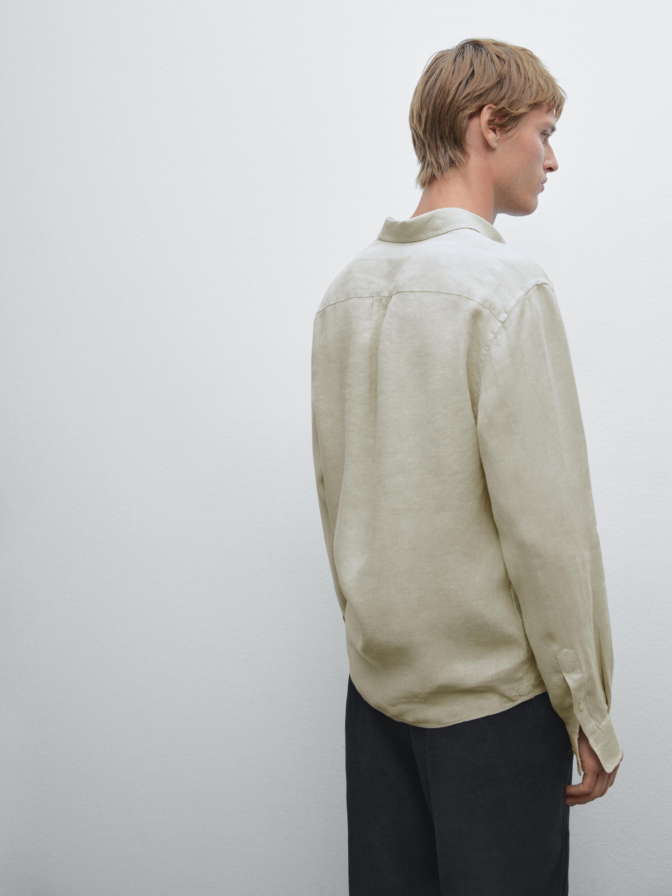 100% linen regular fit shirt