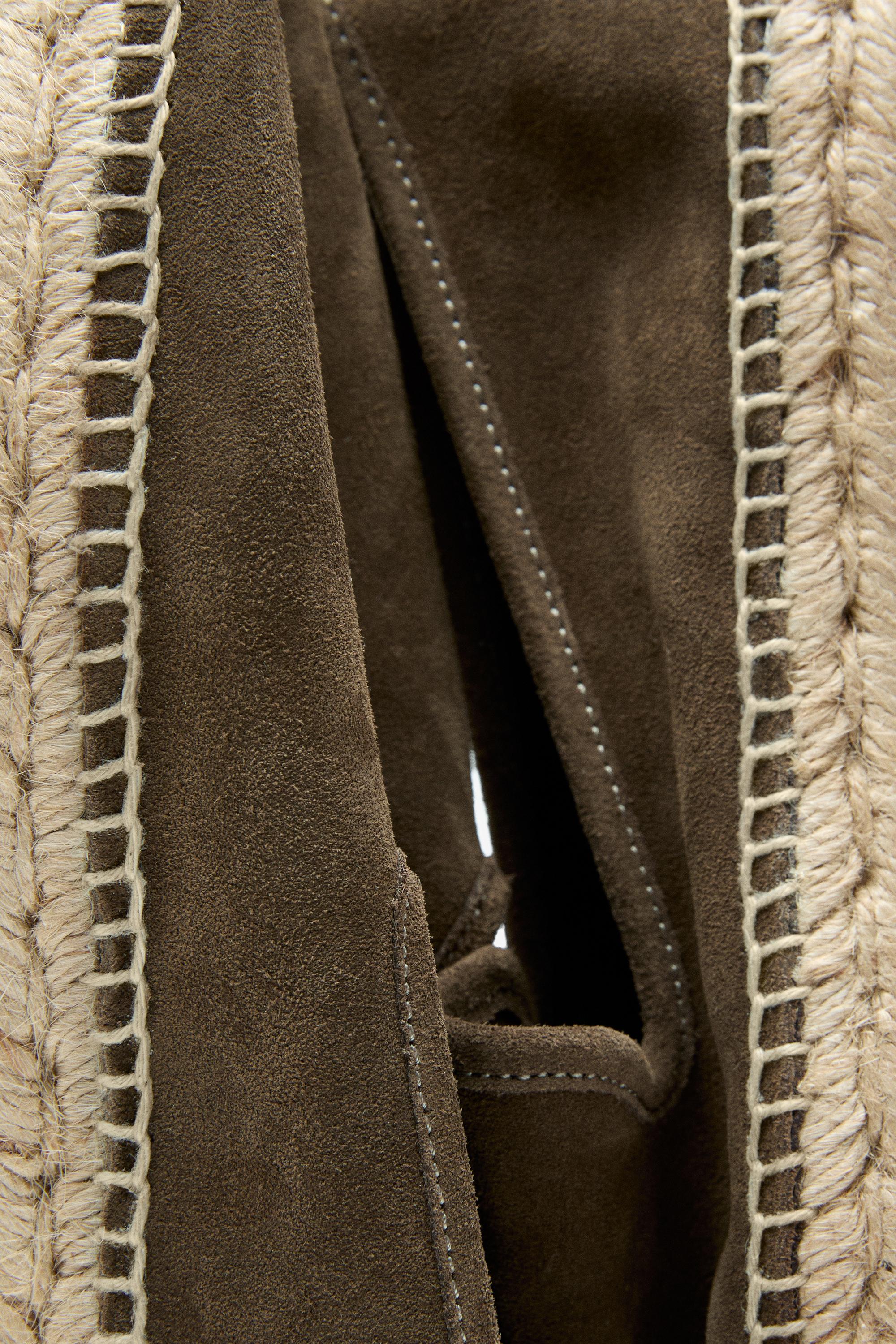 Leather espadrilles — MINK