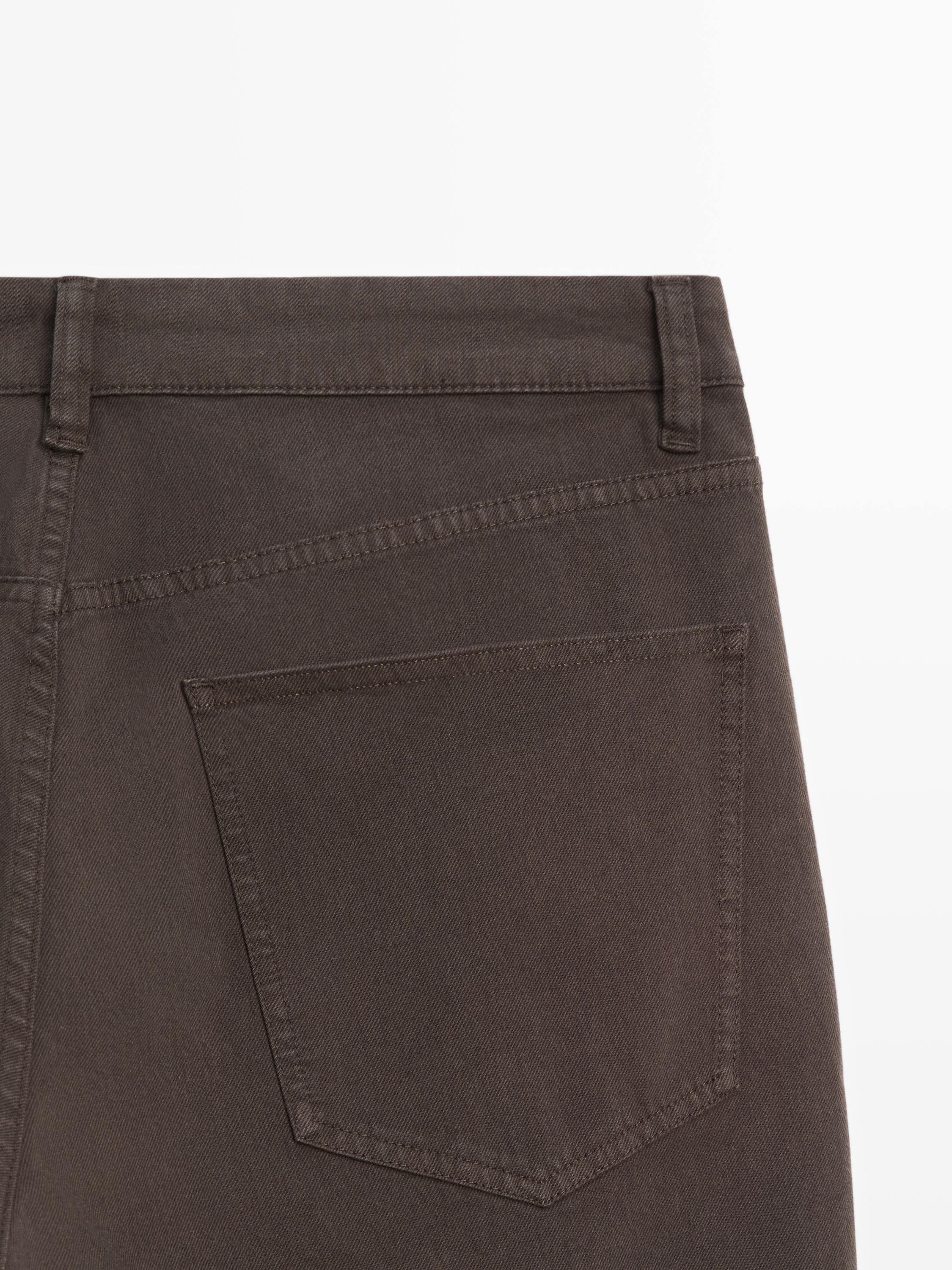 Tapered fit jeans — BROWN