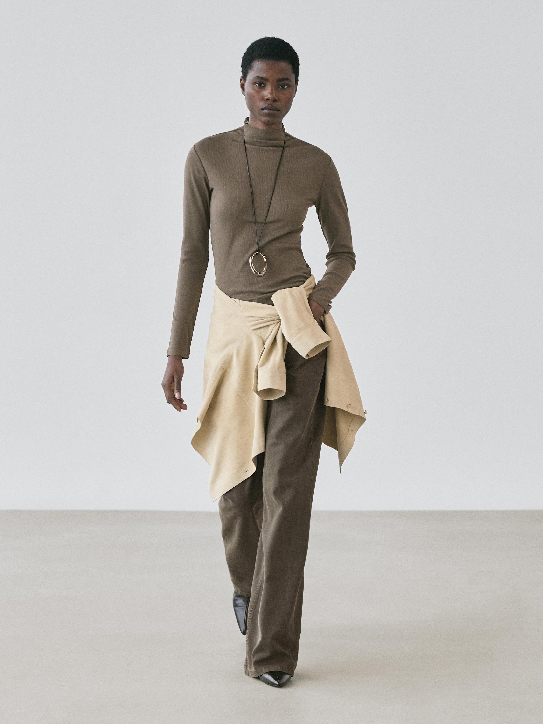 Wide-leg jeans — DARK KHAKI