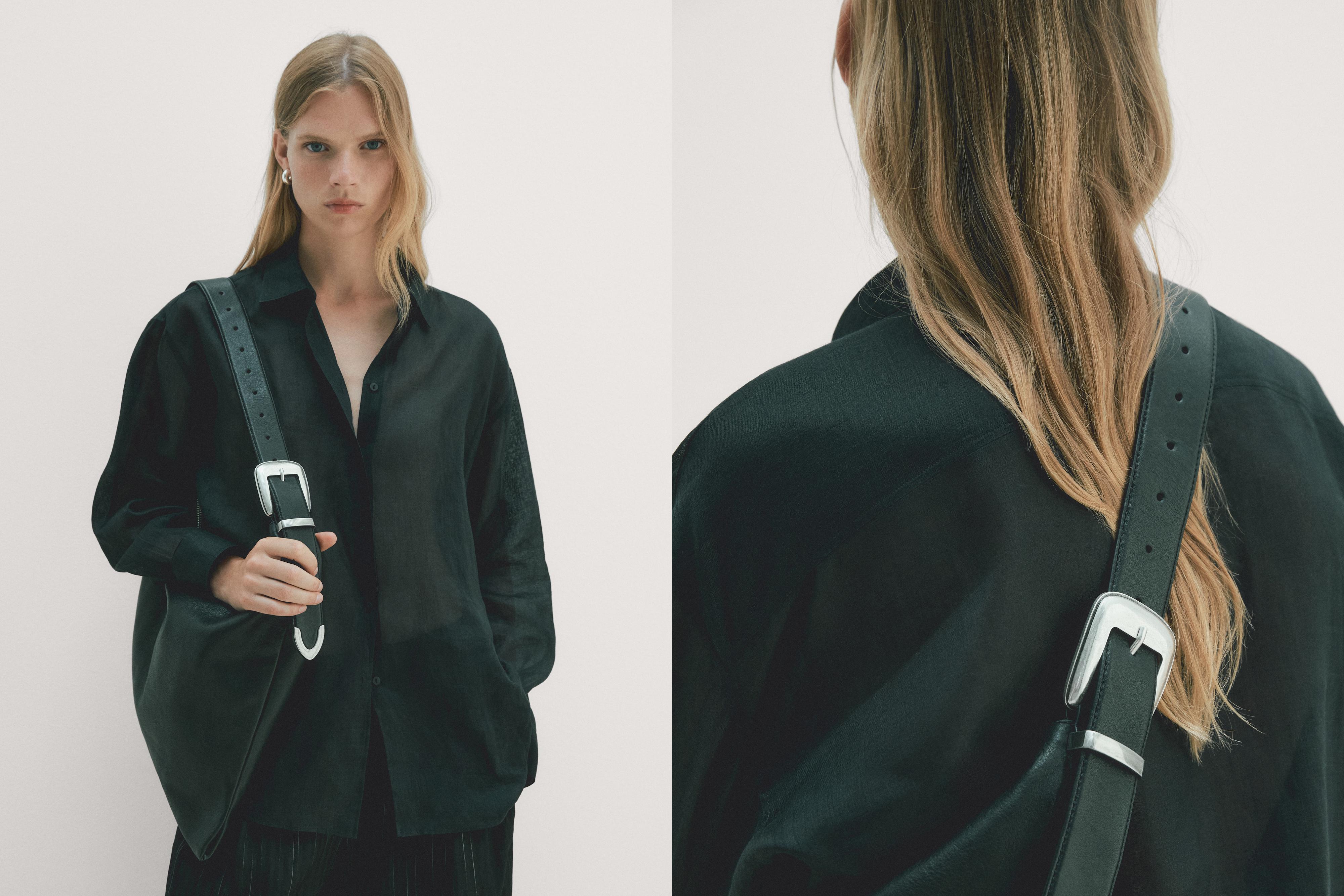 Nappa leather maxi bag