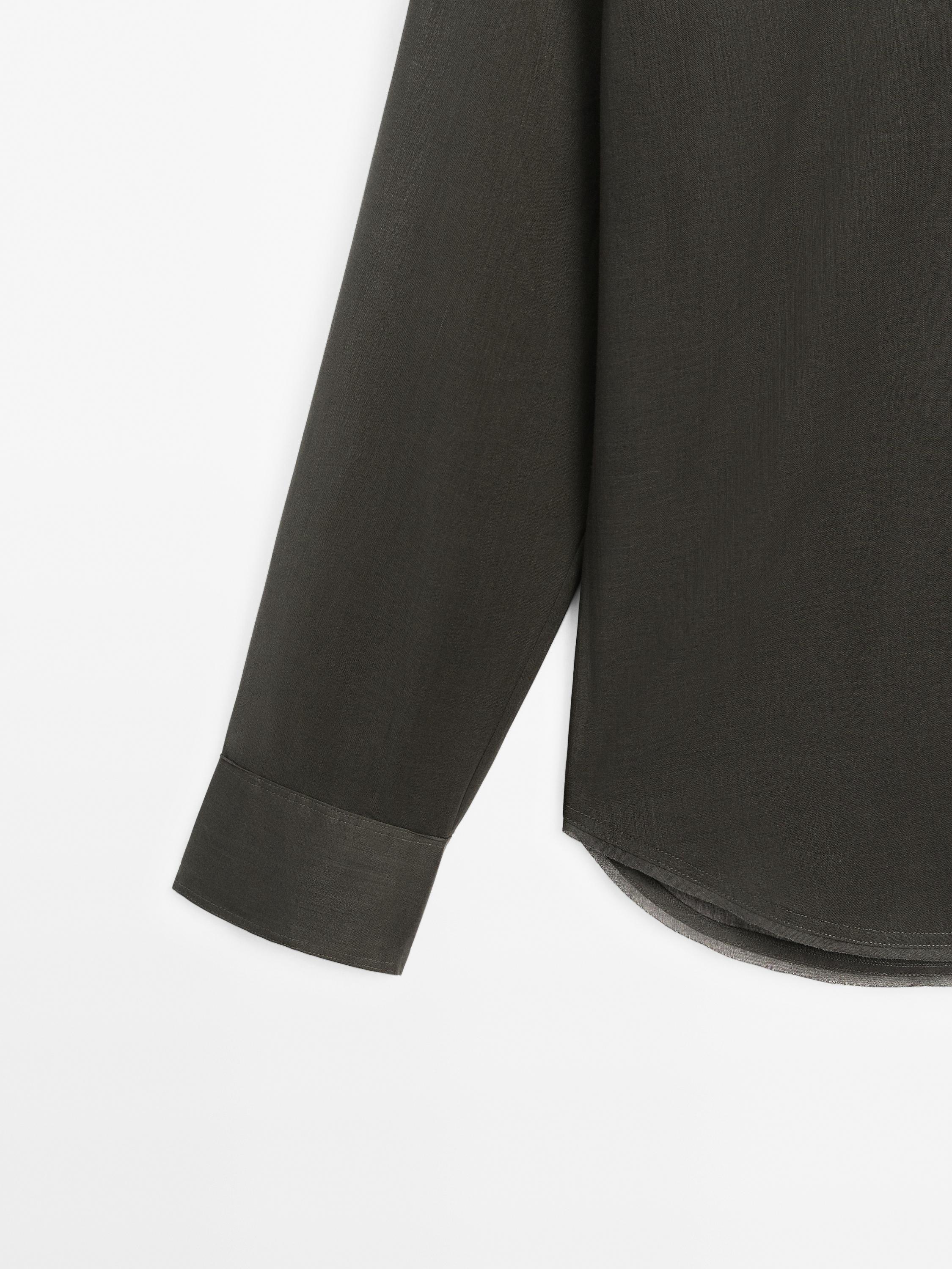 Flowing ramie blend shirt