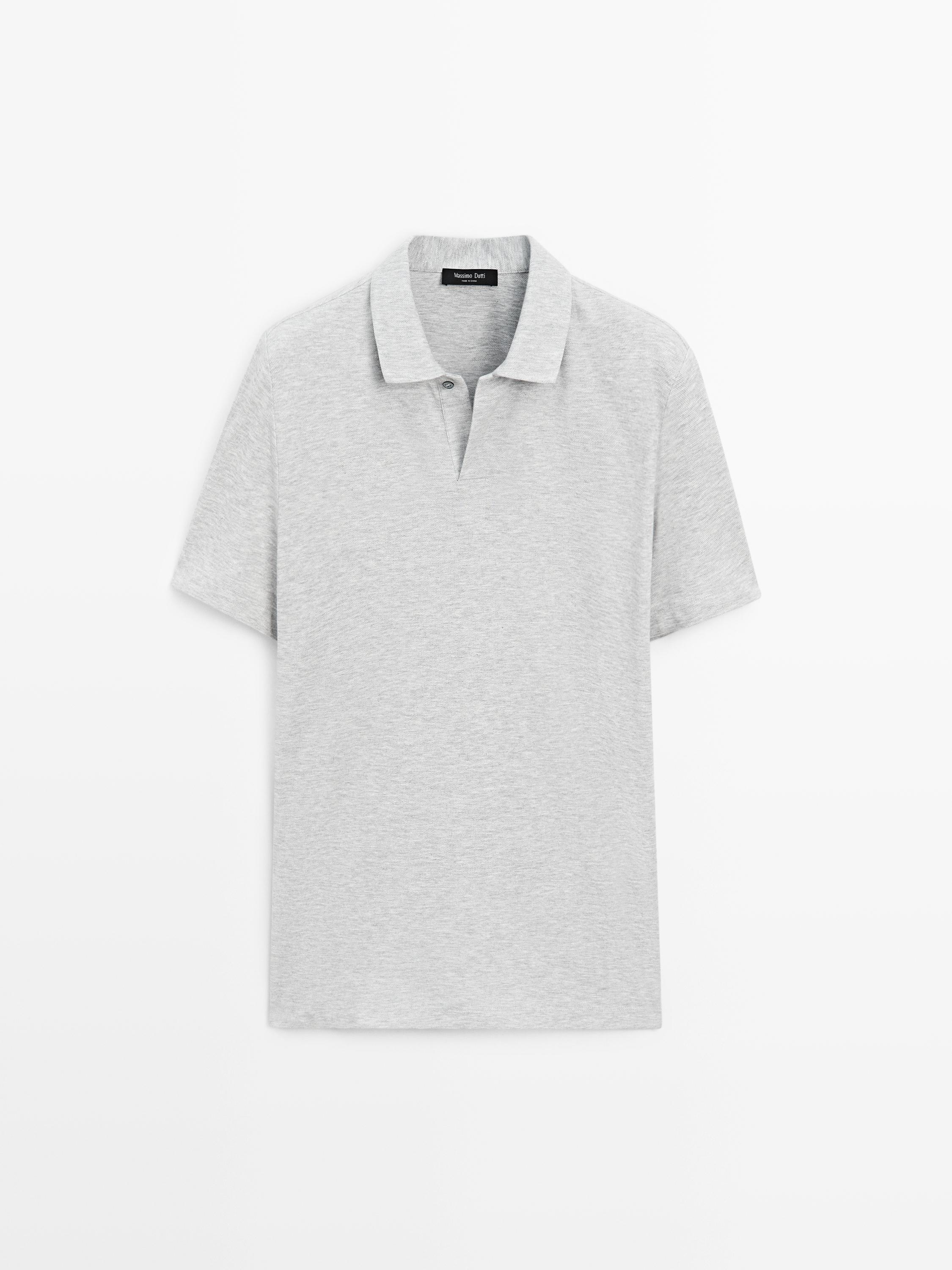 Áo cổ polo ngắn tay melange