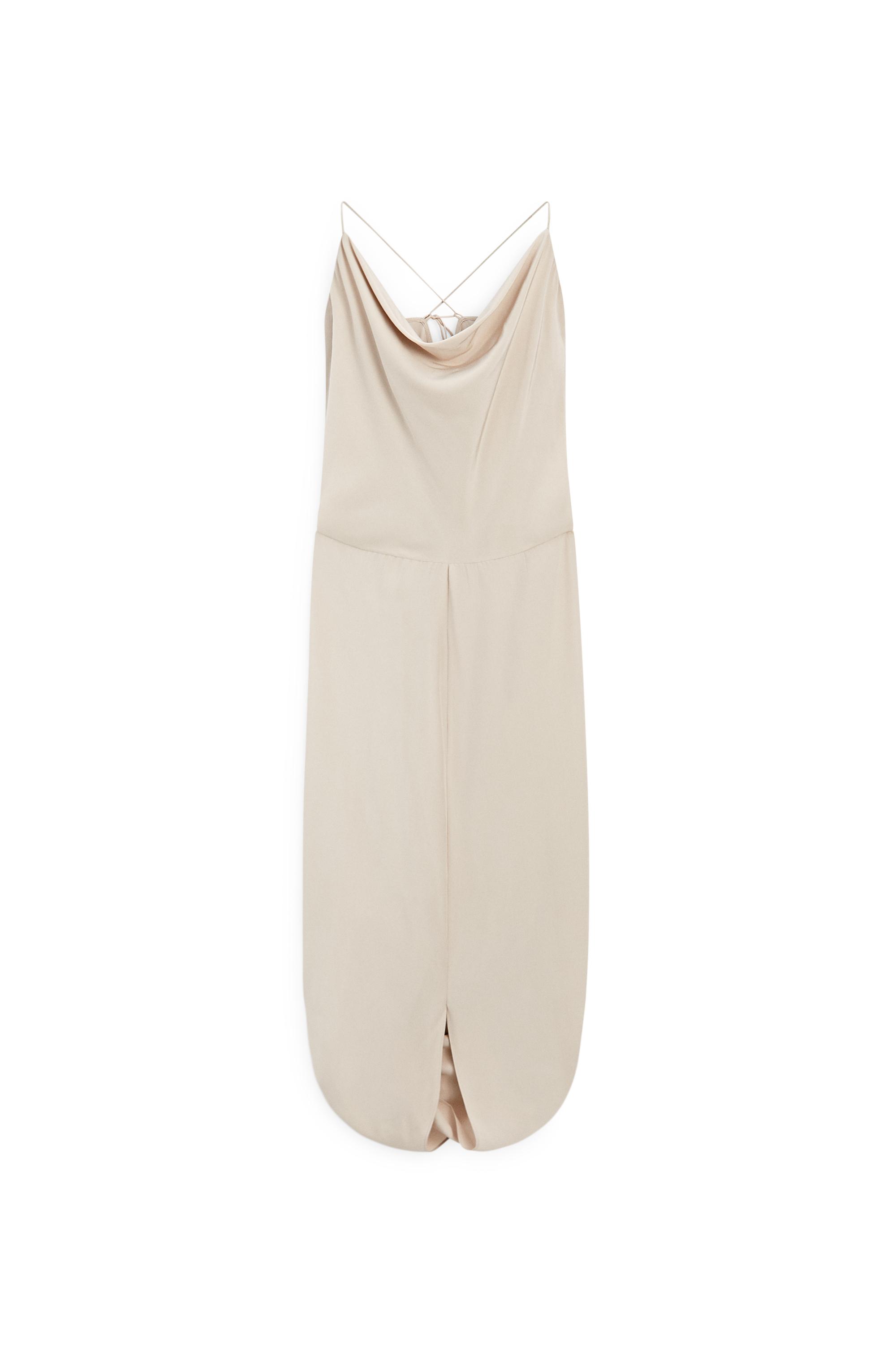 100% silk slip dress - LIMITED EDITION — PEARL/BEIGE