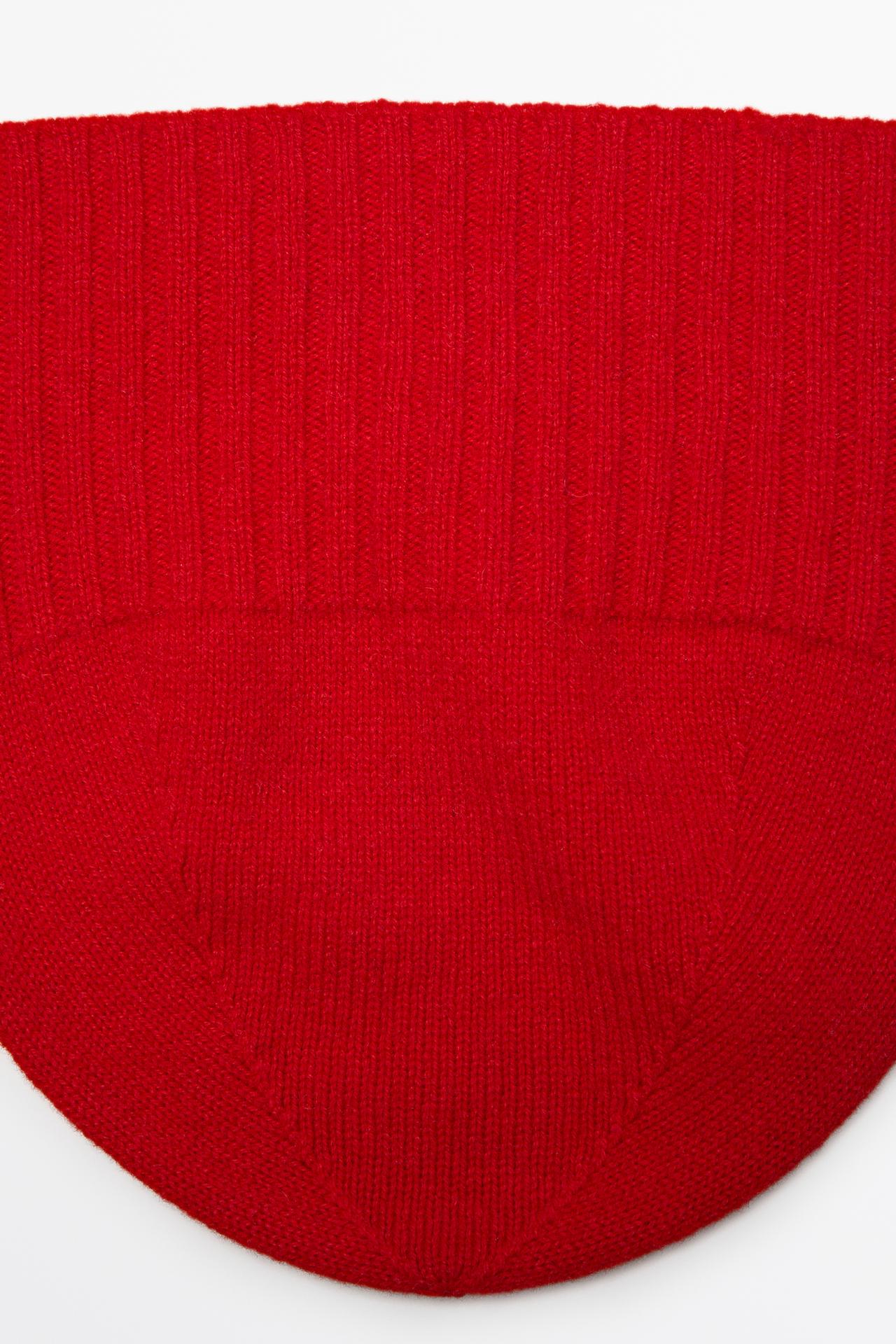 Wool and cashmere knit beanie — RED