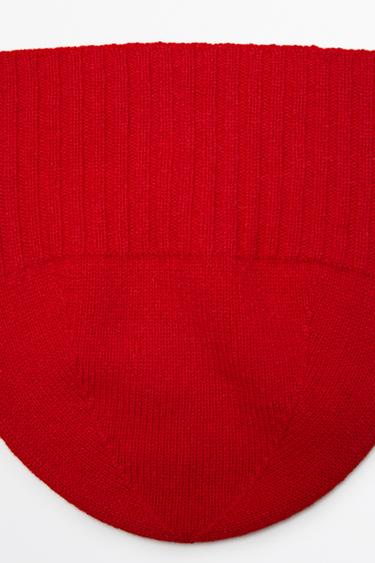 Wool and cashmere knit beanie — RED 4
