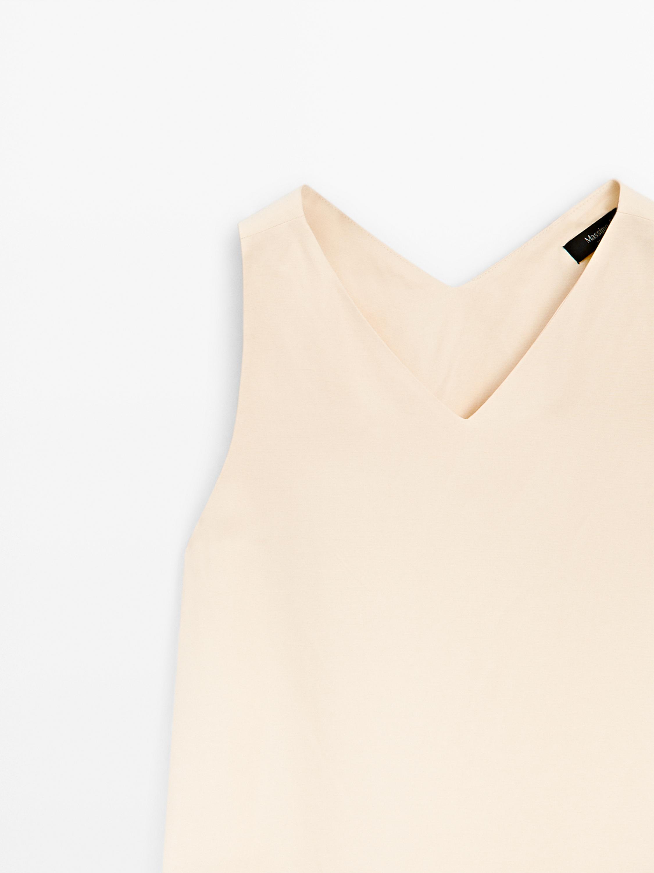 Long flowing V-neck dress