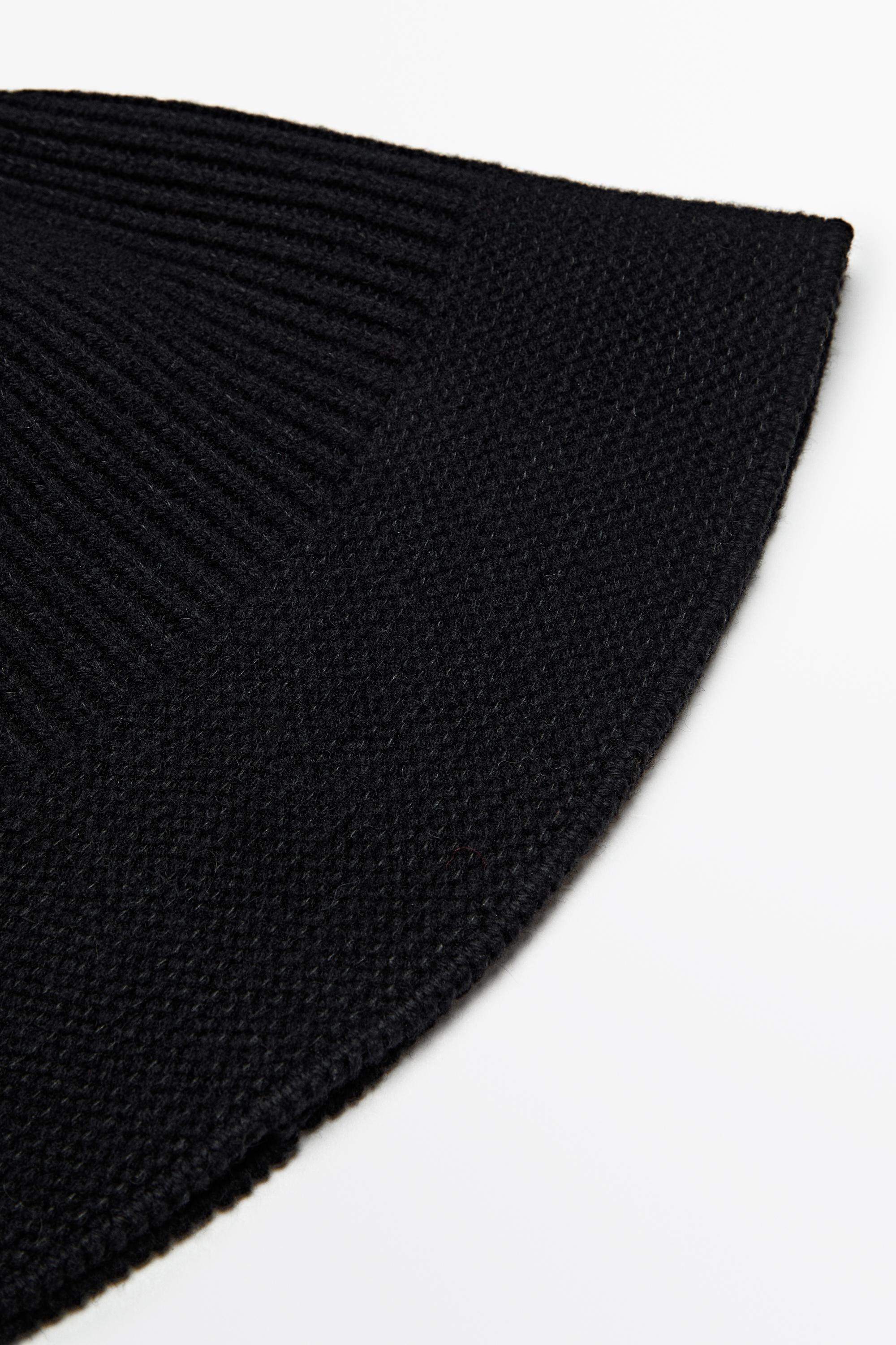 Wool blend bucket hat — BLACK
