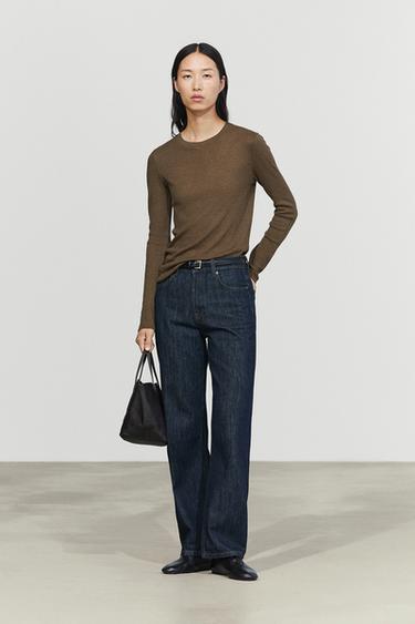 Cotton blend knit T-shirt — MEDIUM CAMEL 8