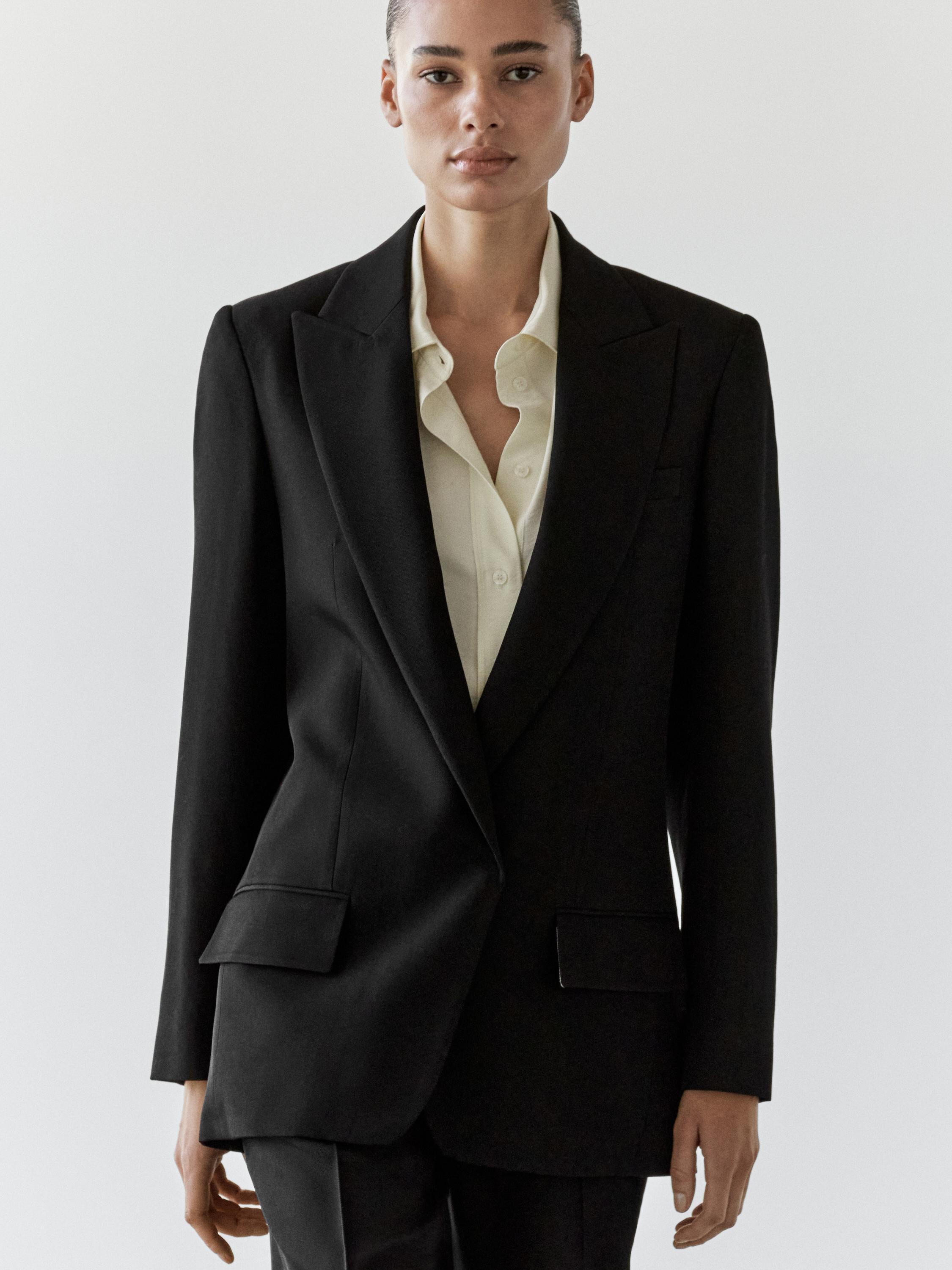 Crepe suit blazer