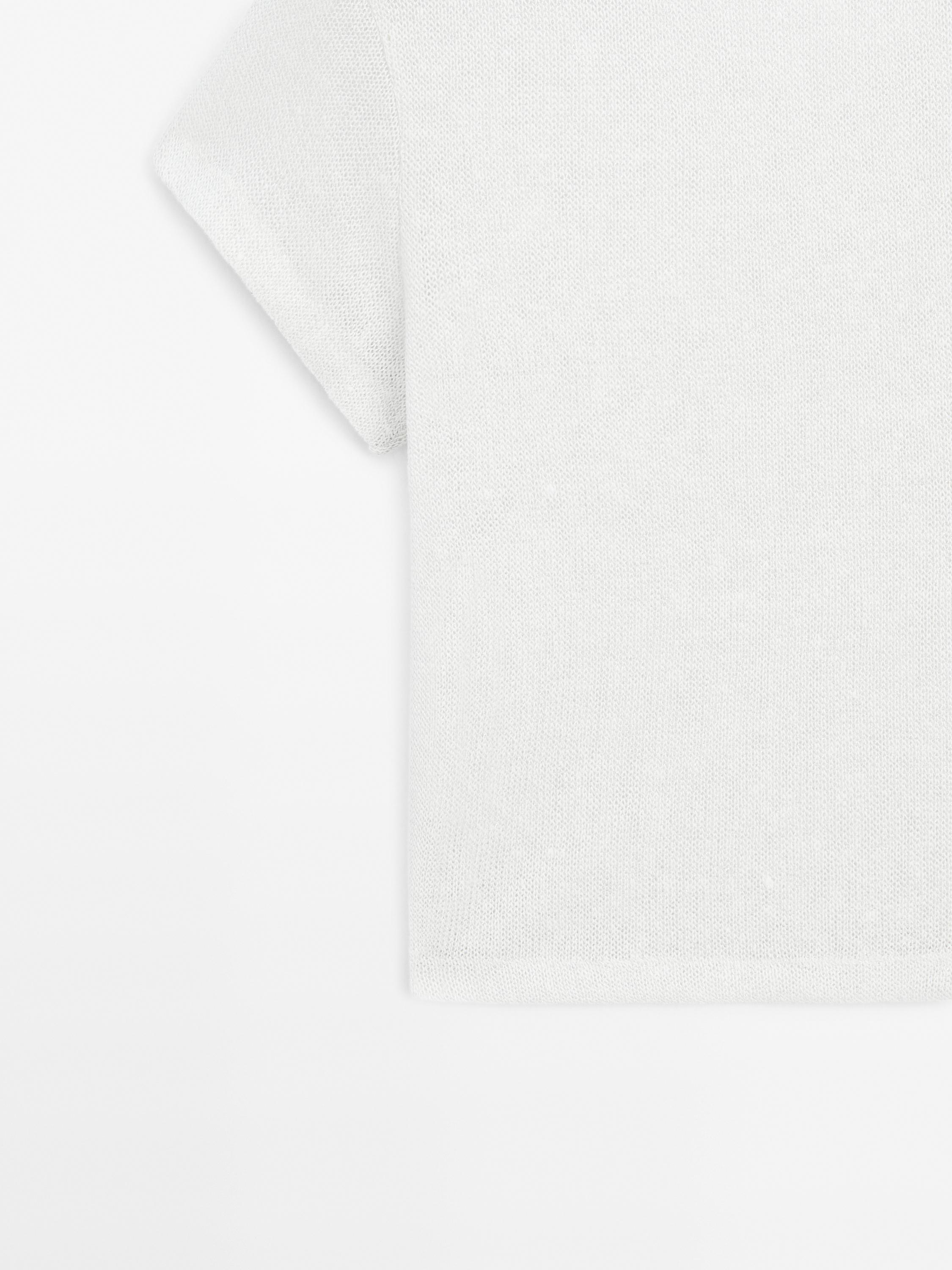 Camiseta punto efecto metalizado
