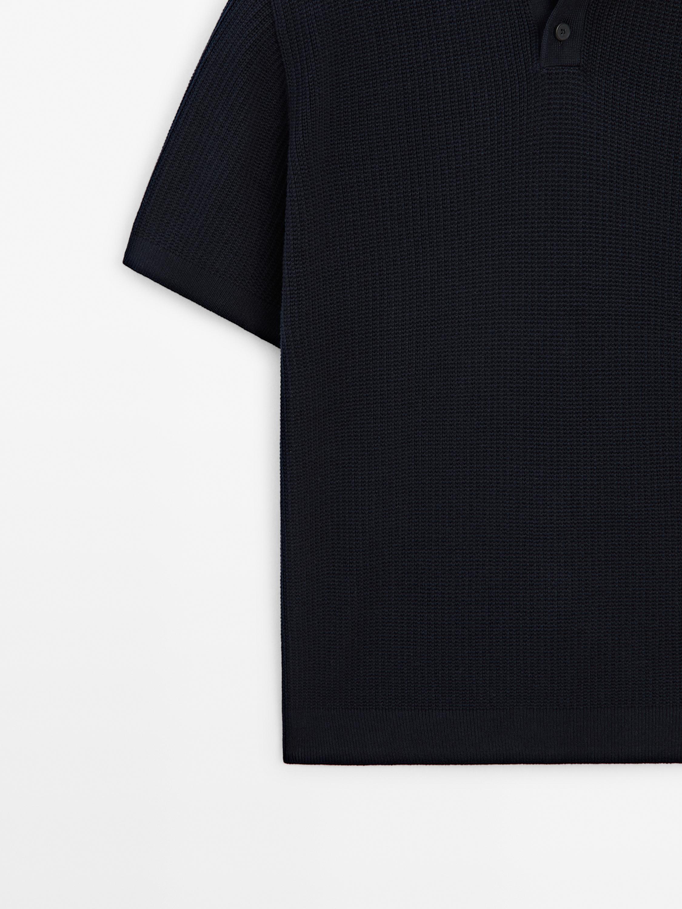 Polo en maille à manches courtes