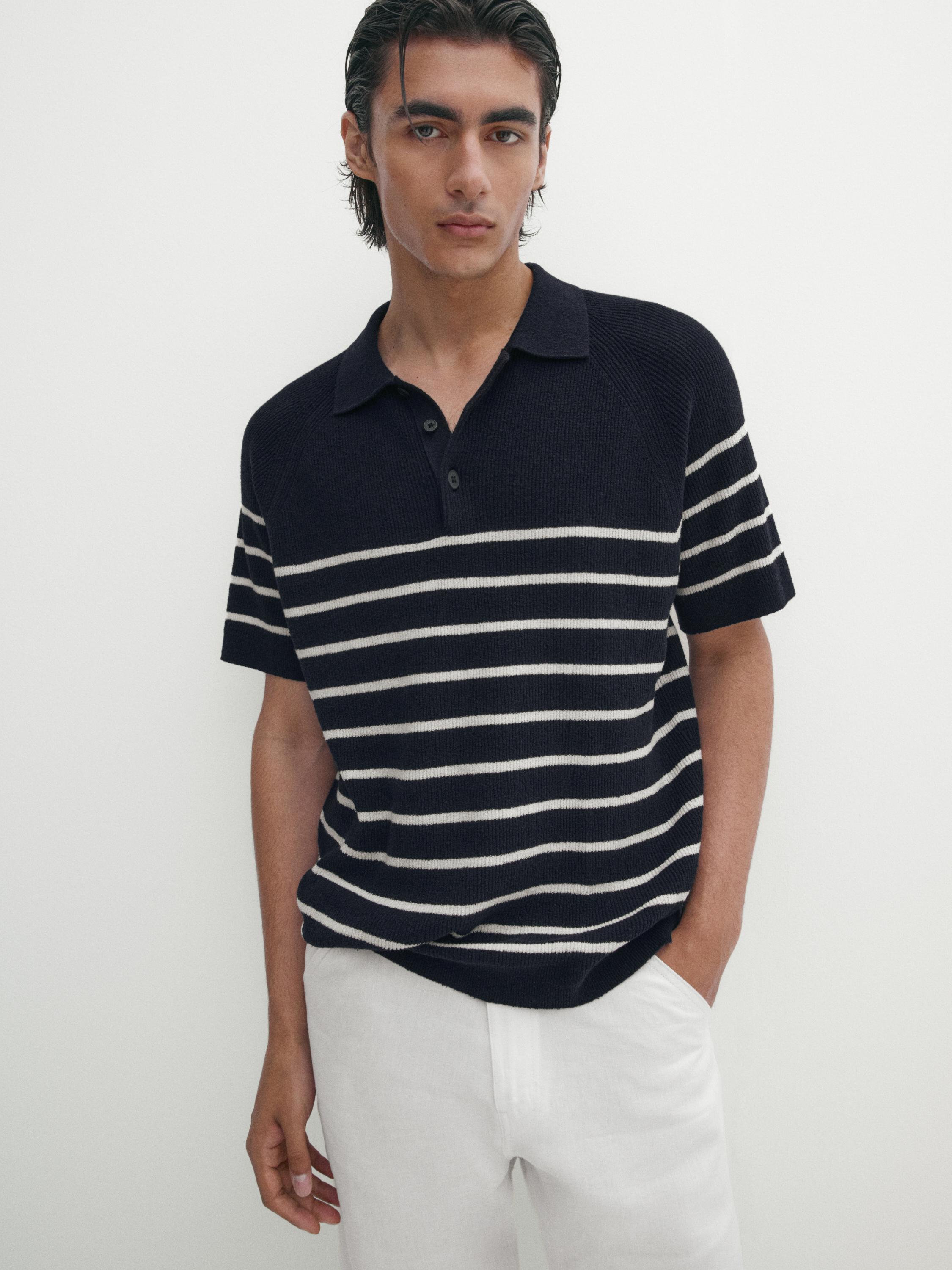 Polo en maille à manches courtes