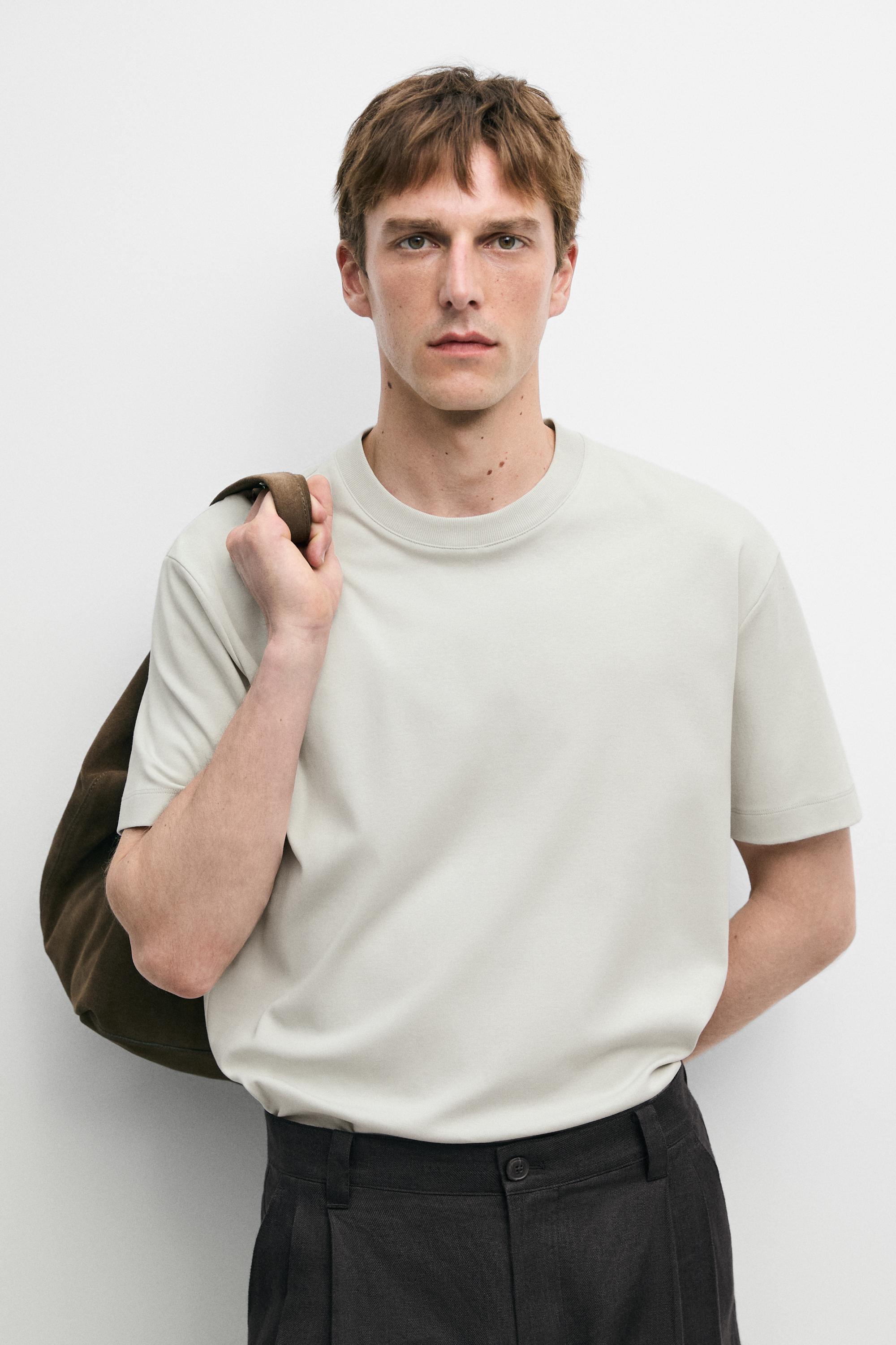 100% cotton short sleeve T-shirt — FADED SKY BLUE