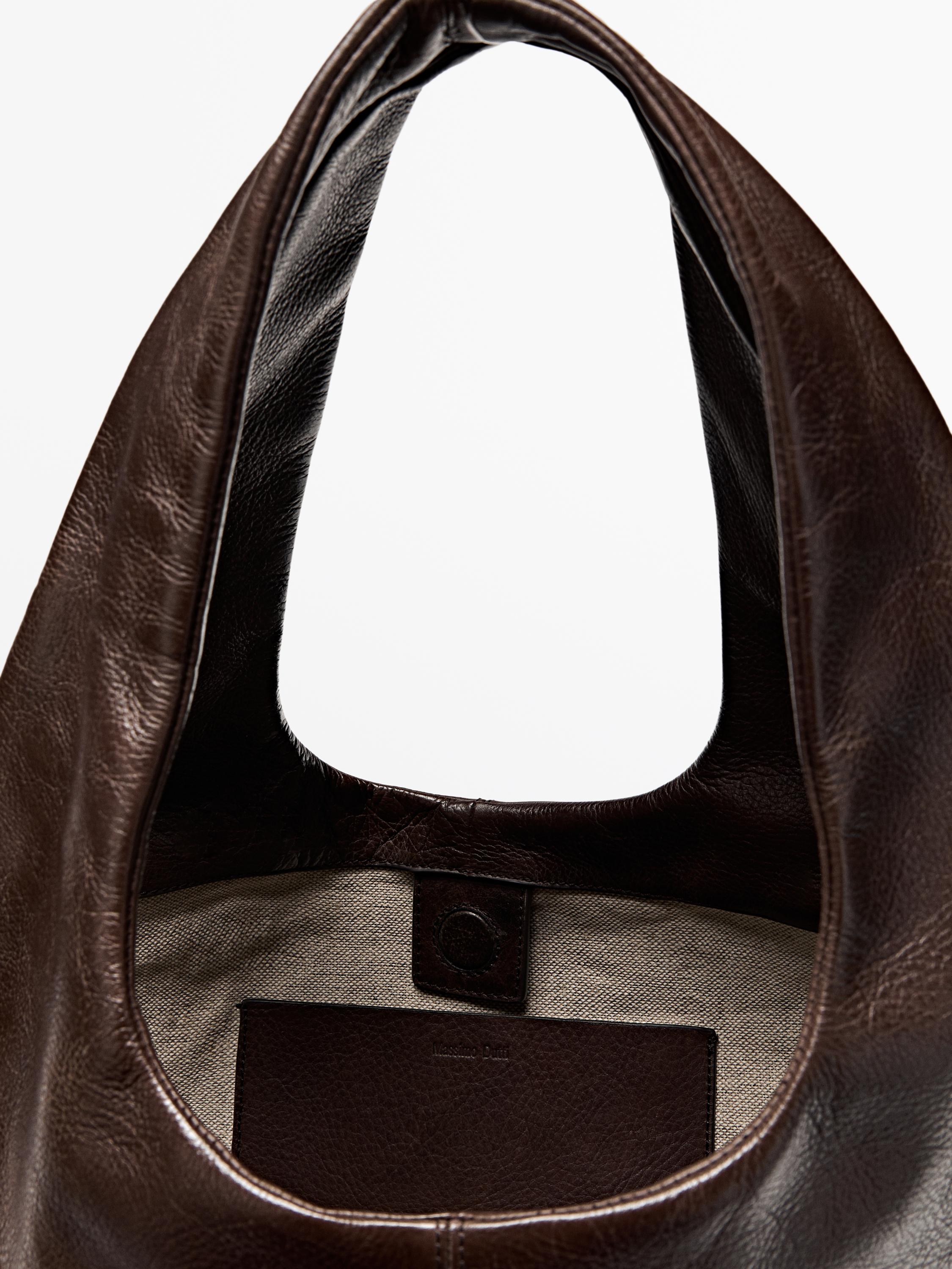 Medium nappa leather bag — BROWN