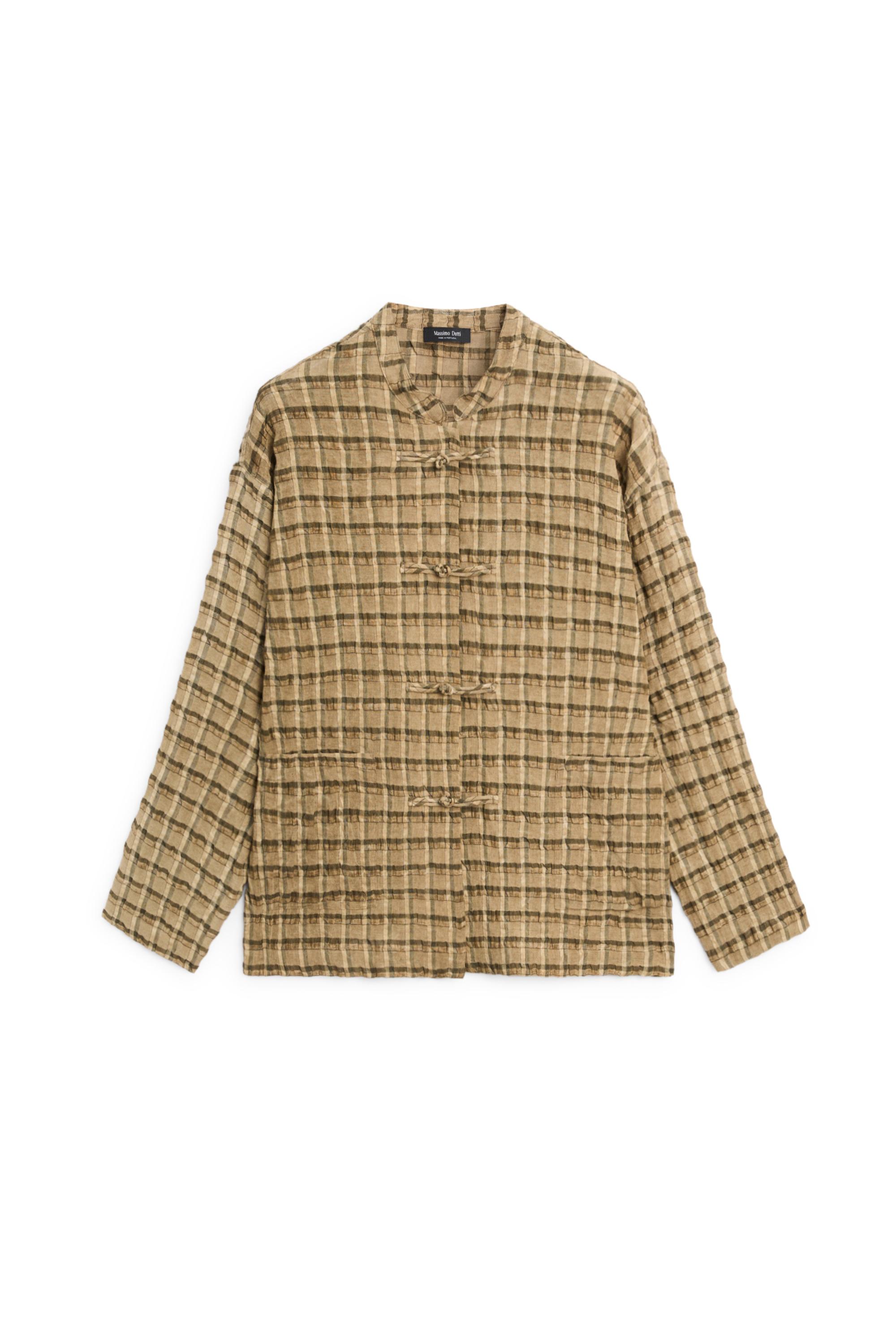 Flowing checkered shirt — MUSTARD YELLOW