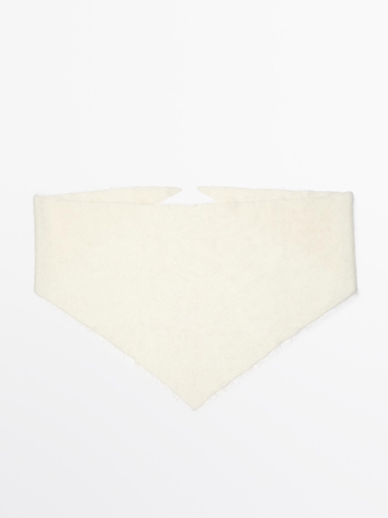 Massimo Dutti - Dame - Bandana I 100 % Kashmir - Beige - 01