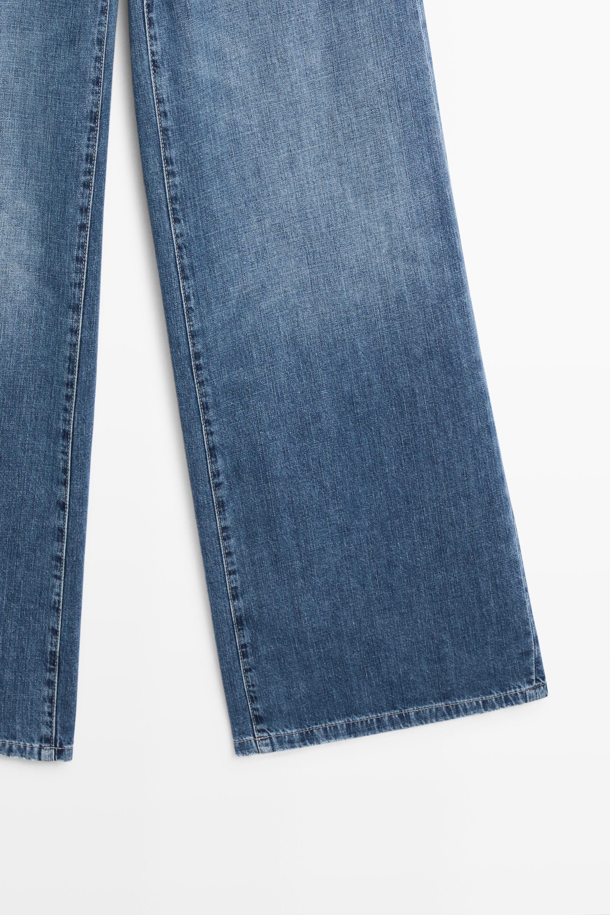 High-waist wide-leg jeans — MEDIUM BLUE