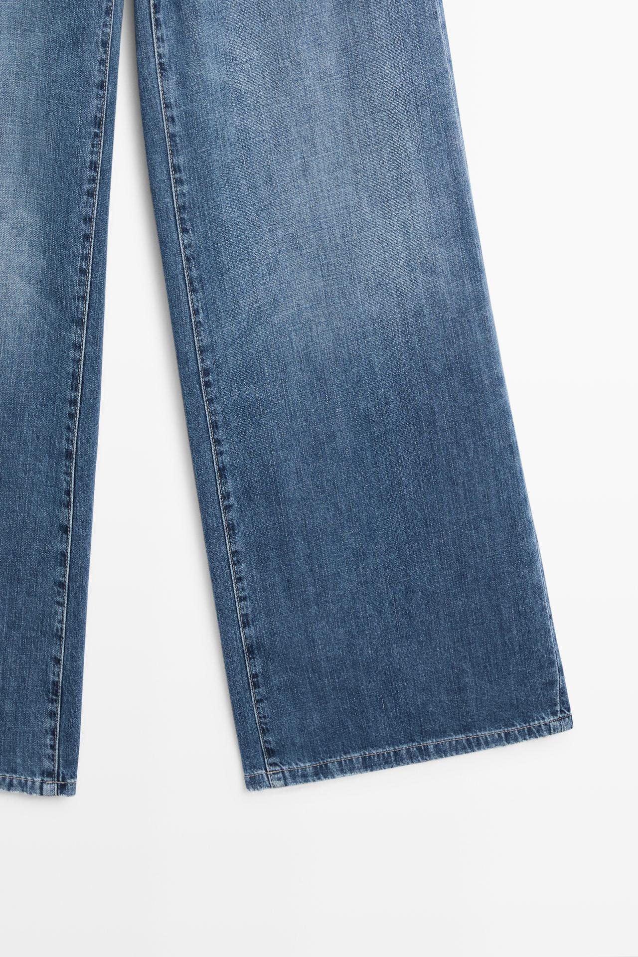 High-waist wide-leg jeans — MEDIUM BLUE
