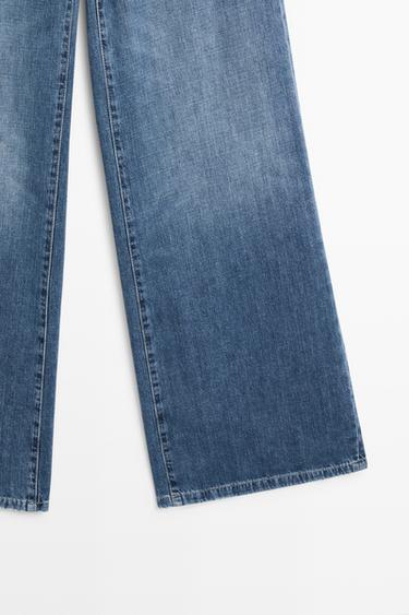 High-waist wide-leg jeans — MEDIUM BLUE 7