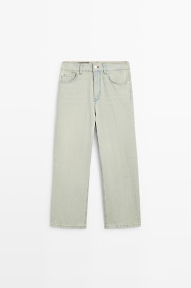 Mid-waist cropped wide-leg jeans — BLUE 2