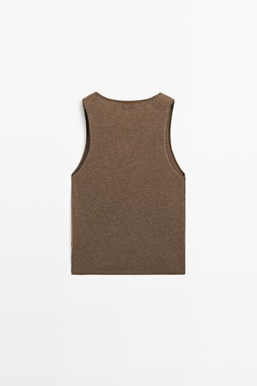100% Cashmere Knit Top — TOFFEE 6