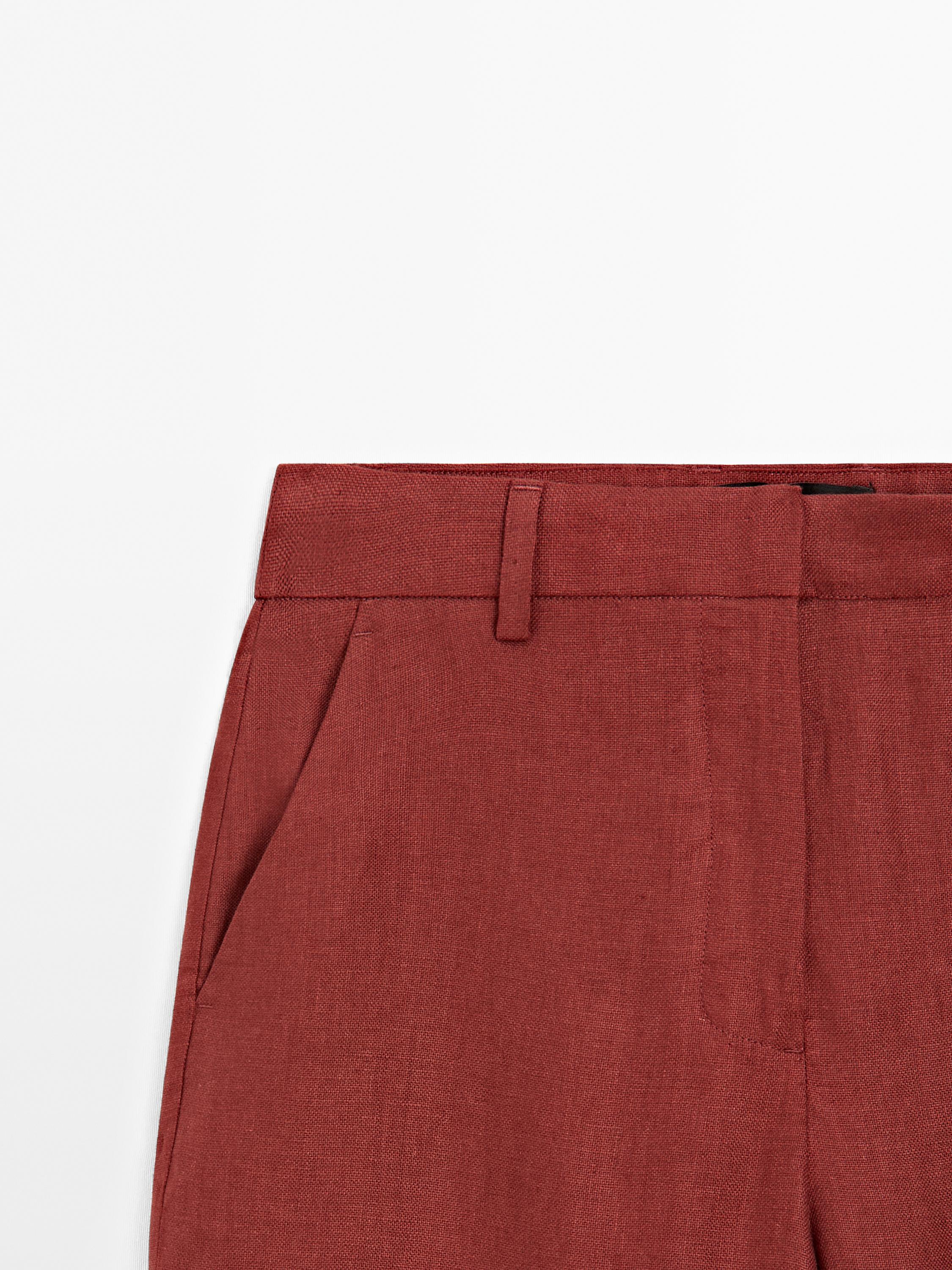 Flowing 100% linen trousers