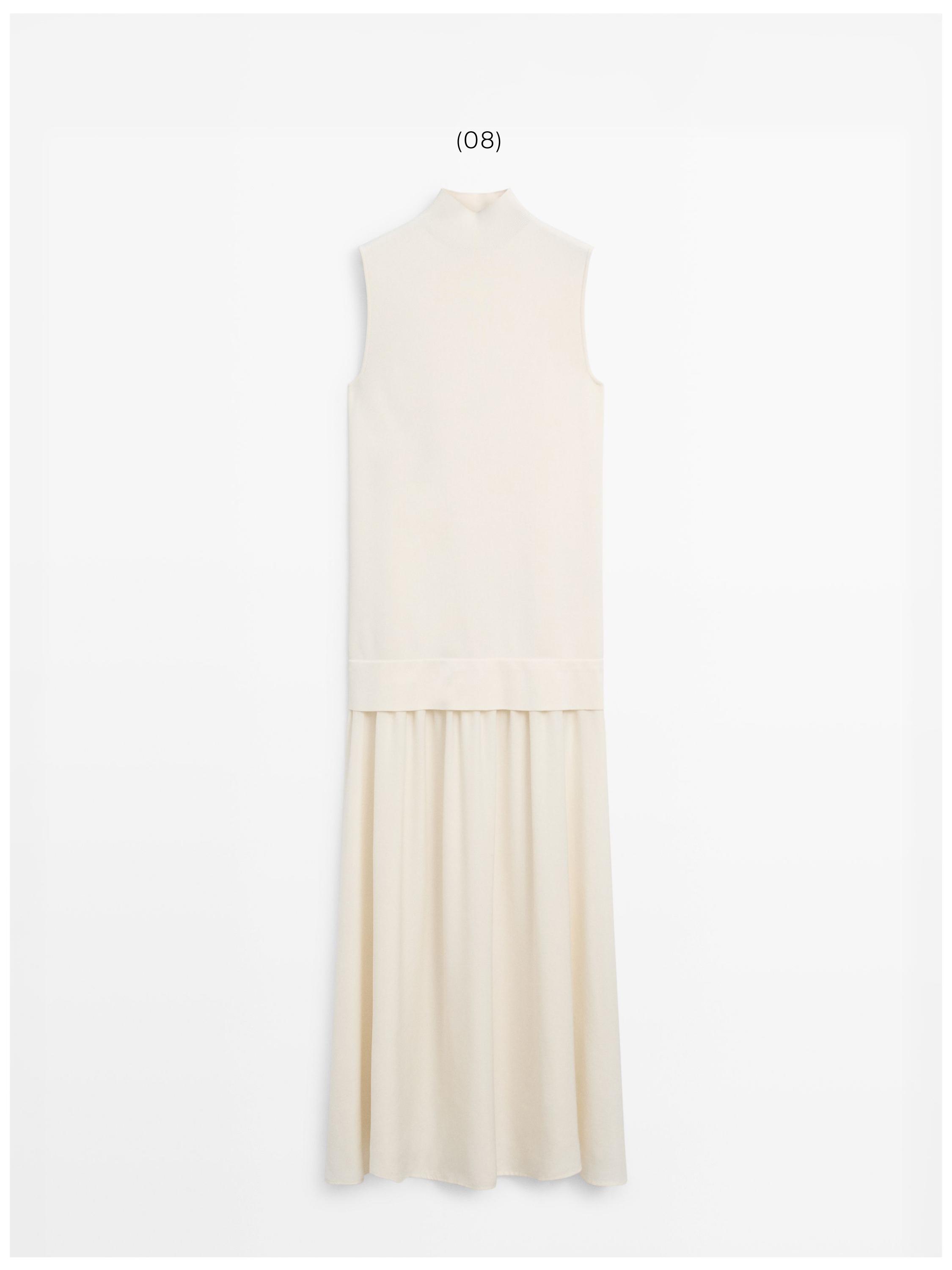 Matching knit midi dress — CREAM