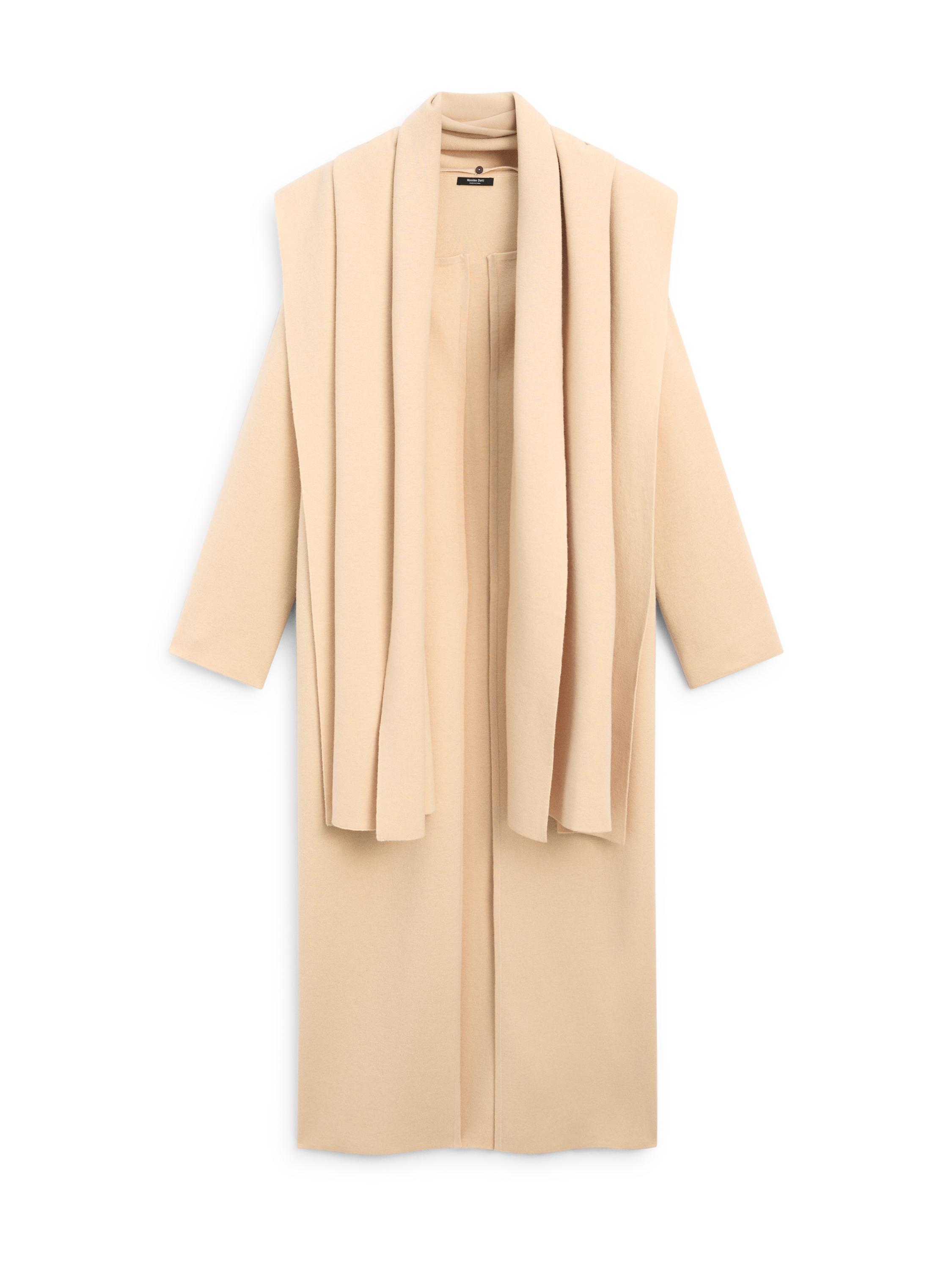 Atkılı uzun triko hırka