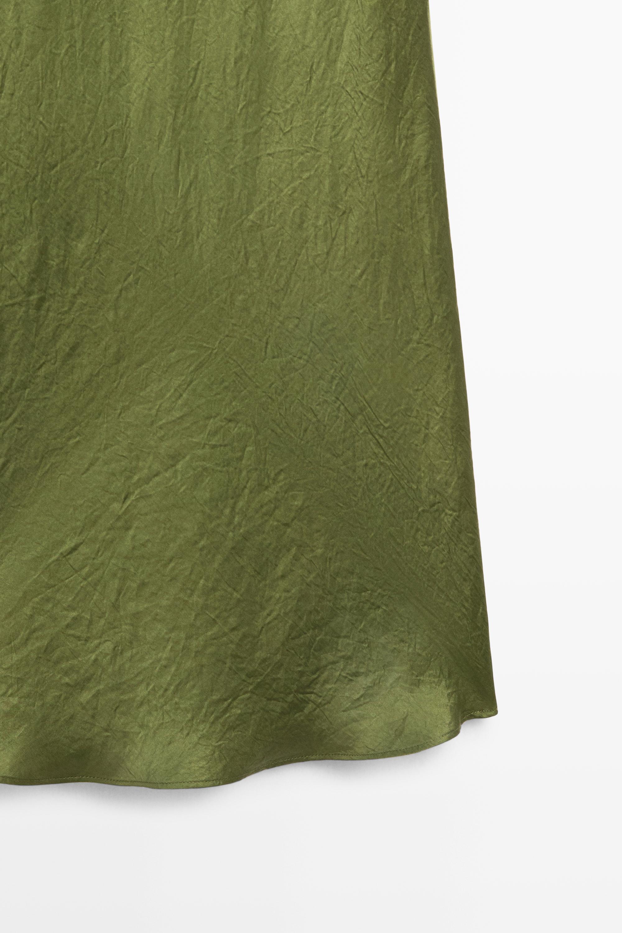 Flowing midi dress — GREEN