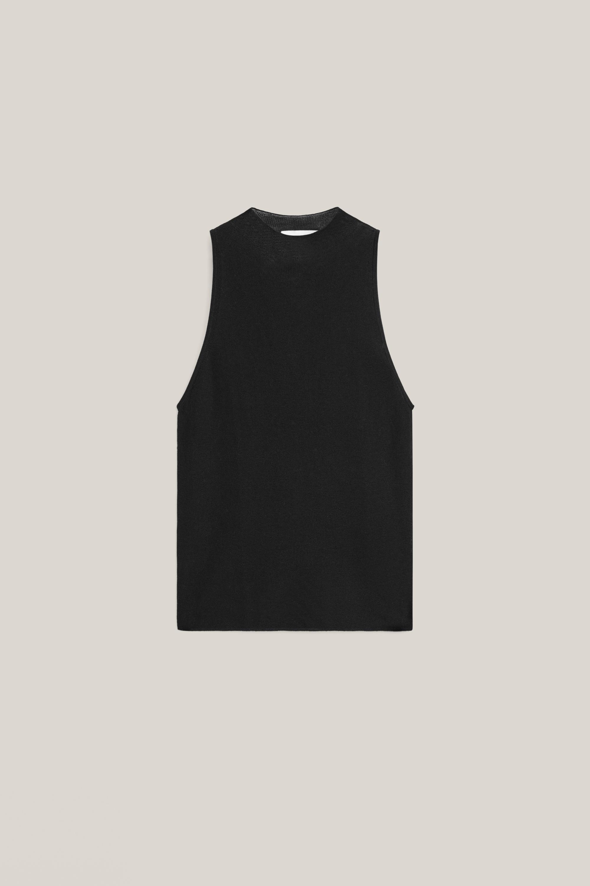 Semi-sheer halter top - LIMITED EDITION — BLACK