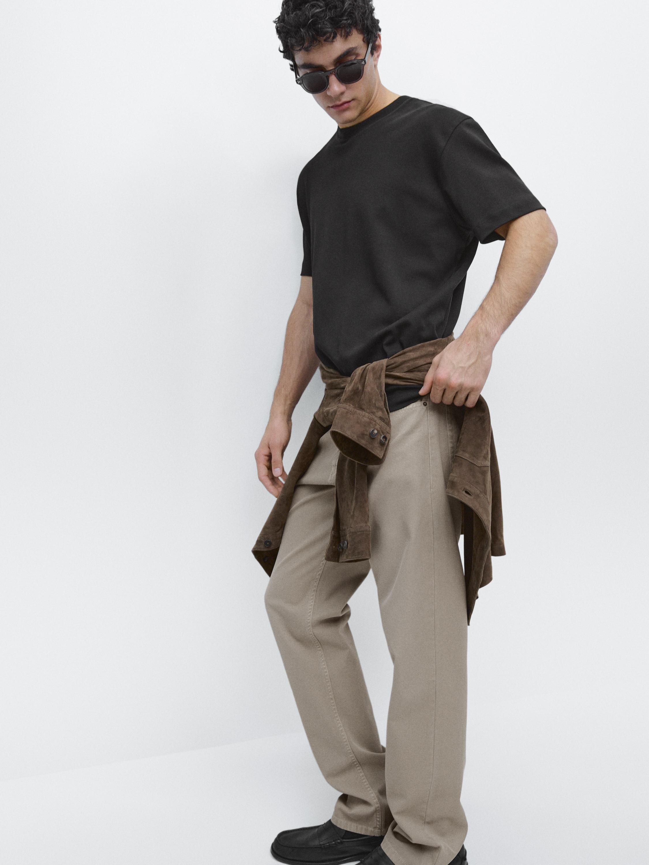 100% cotton short sleeve T-shirt — BLACK