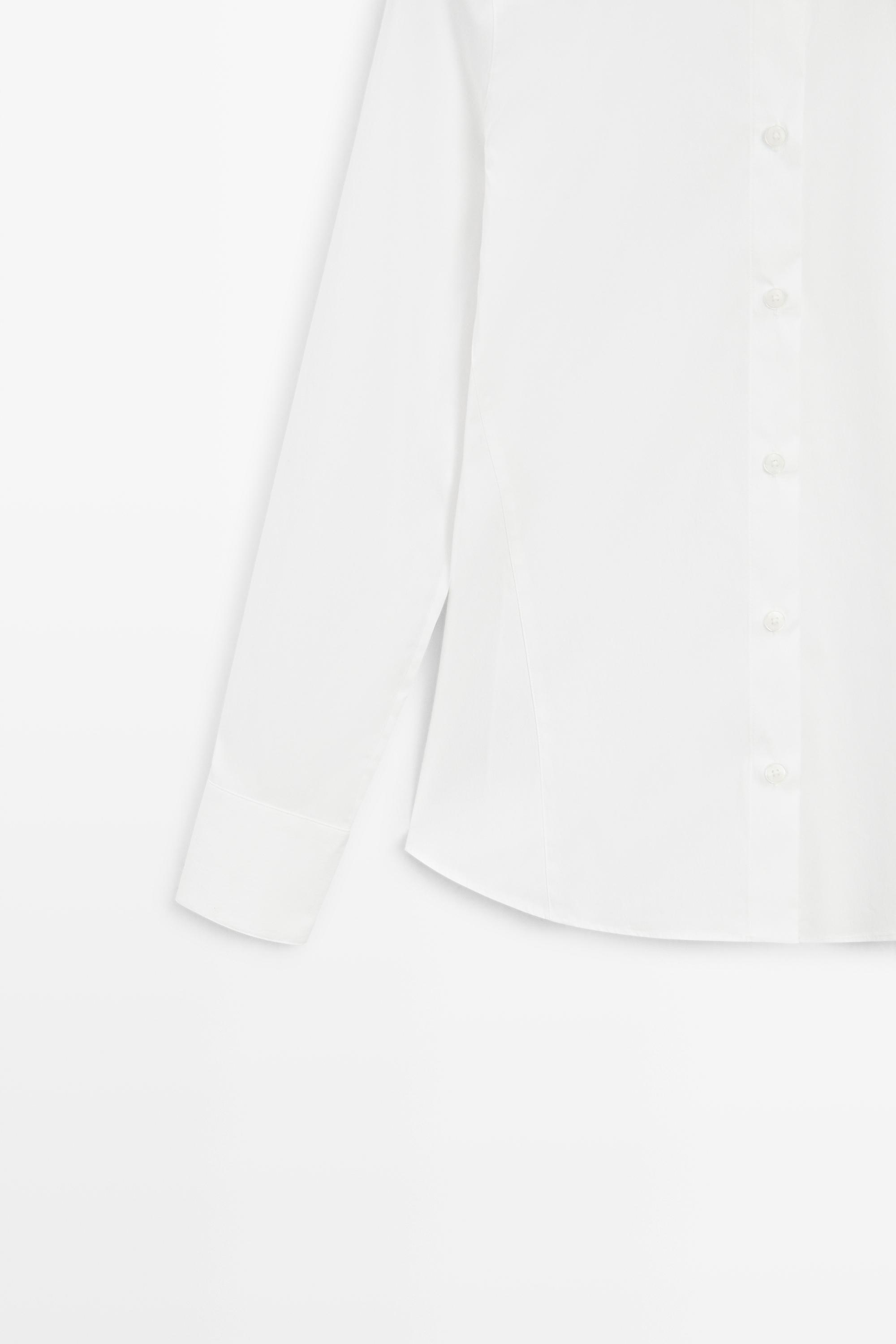 Massimo Dutti Pamuk karışımlı poplin gömlek görsel 4