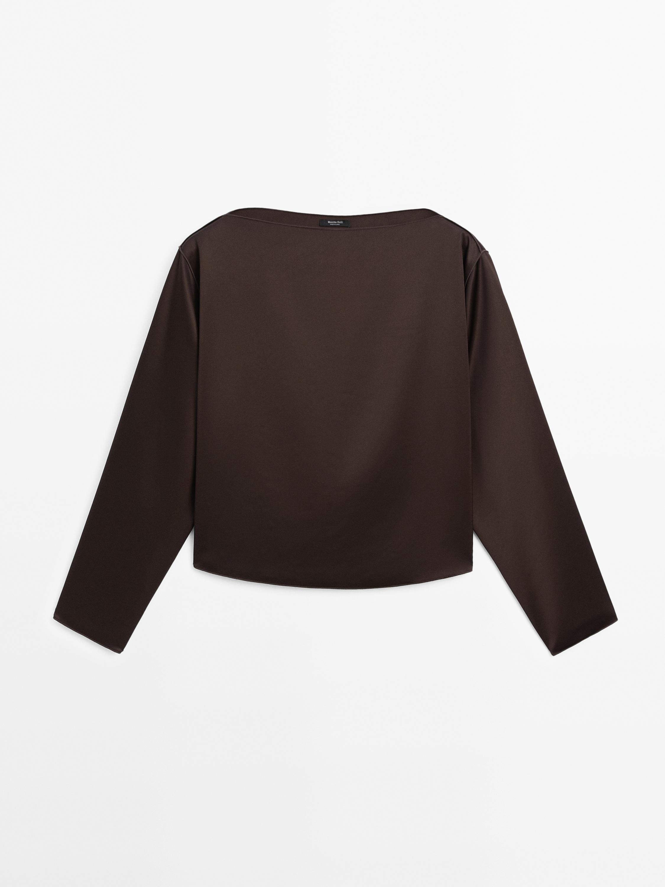 Flowing satin blouse