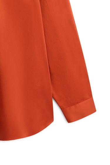 Oversize poplin high-neck shirt - LIMITED EDITION — ORANGE 8